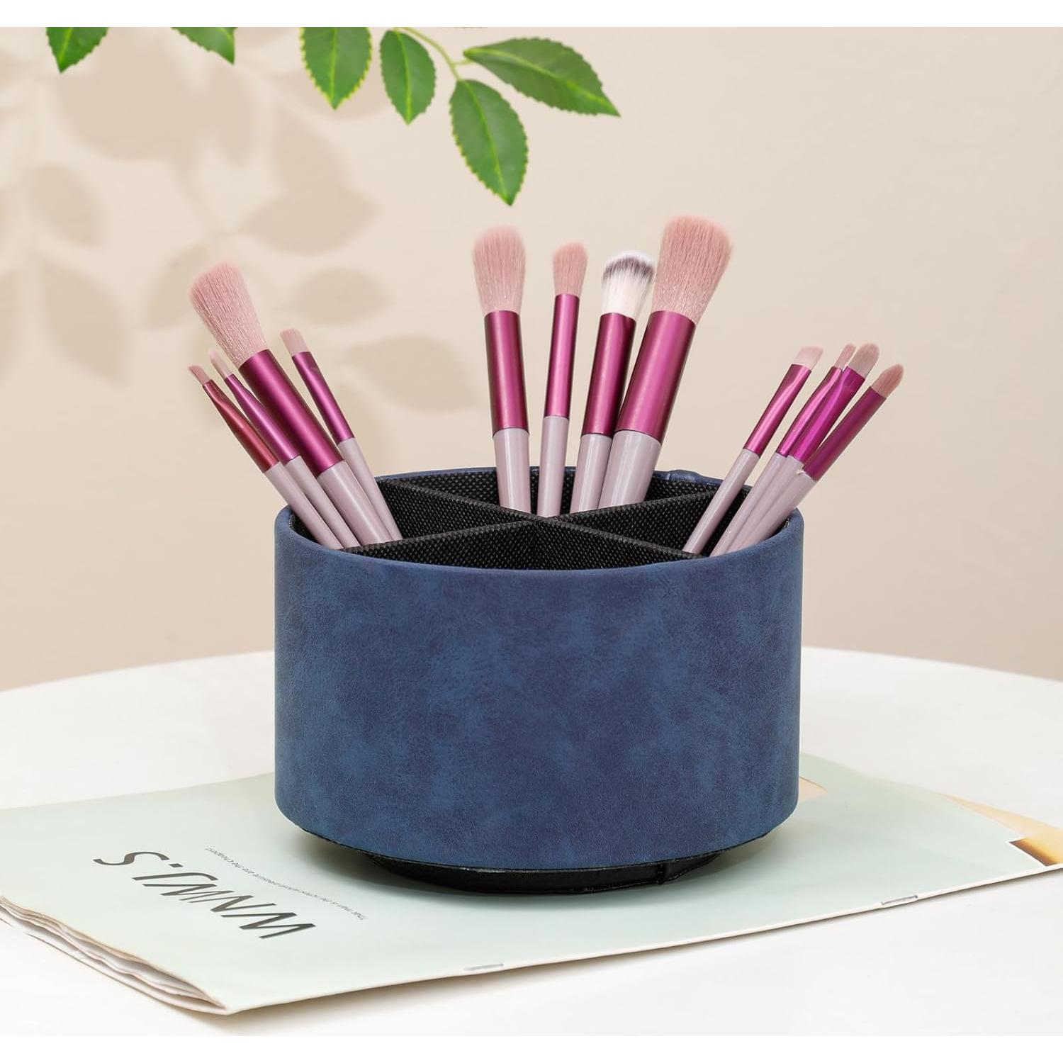 Organizador de Escritorio LINKWELL Azul 4 Compartimentos 360°