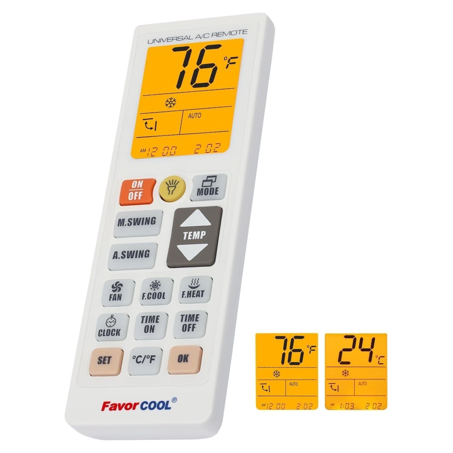 Control Remoto Universal LCD FavorCOOL para Aire Acondicionado