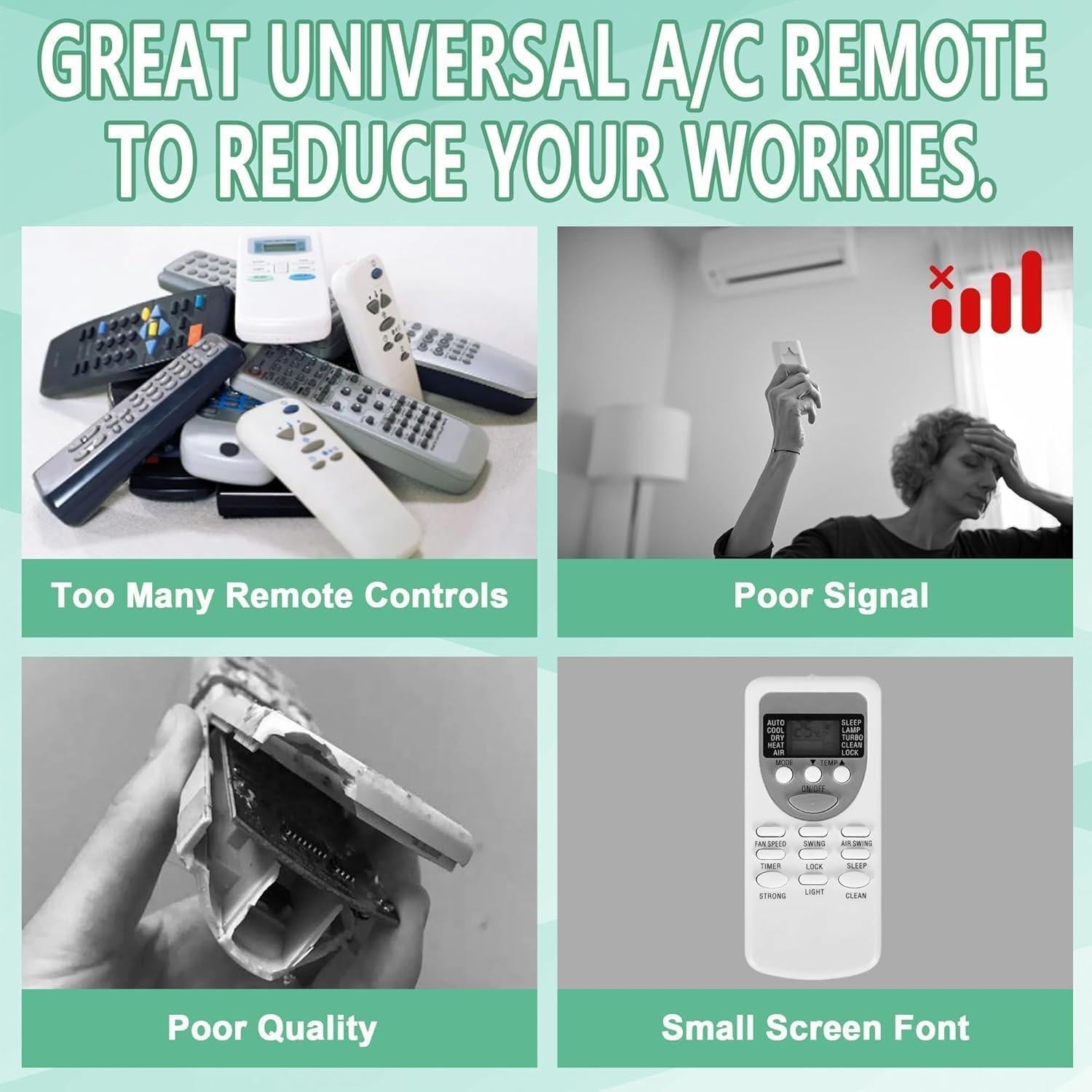 Control Remoto Universal LCD FavorCOOL para Aire Acondicionado