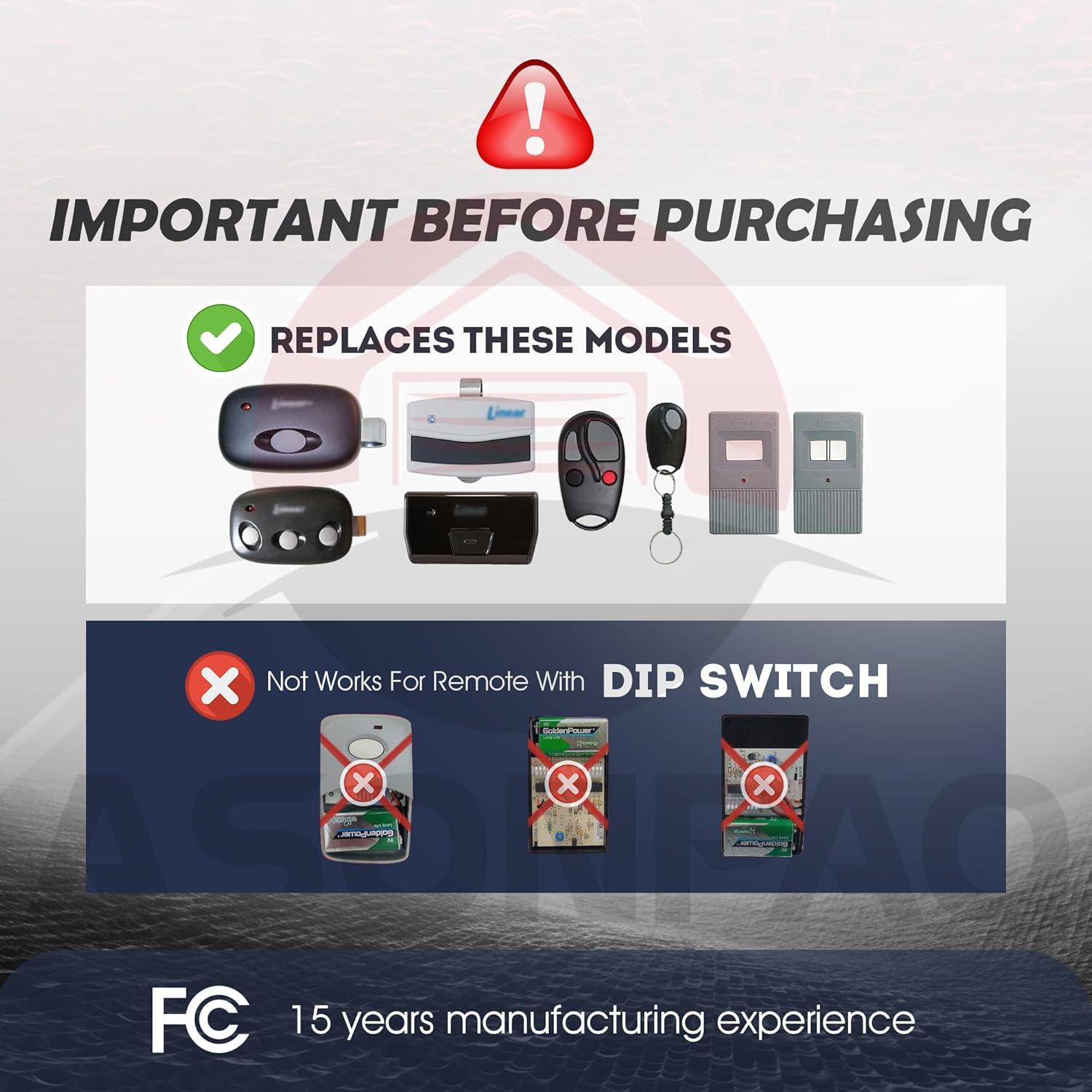 Abridor de Puerta de Garaje Lineal ASONPAO MCT-3 Control Remoto