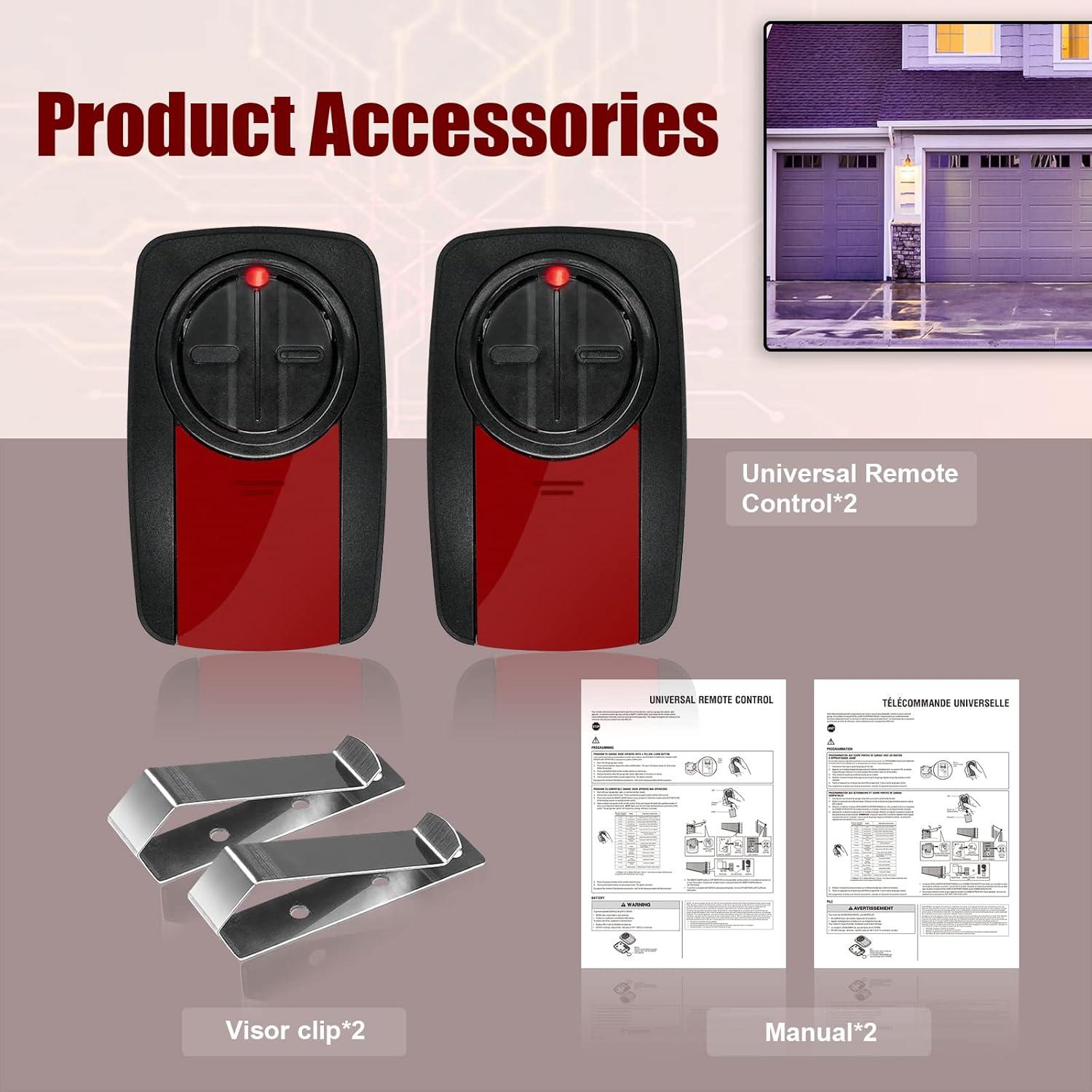 Control Remoto Universal 380UT XINAXDE para Garaje - Paquete de 2