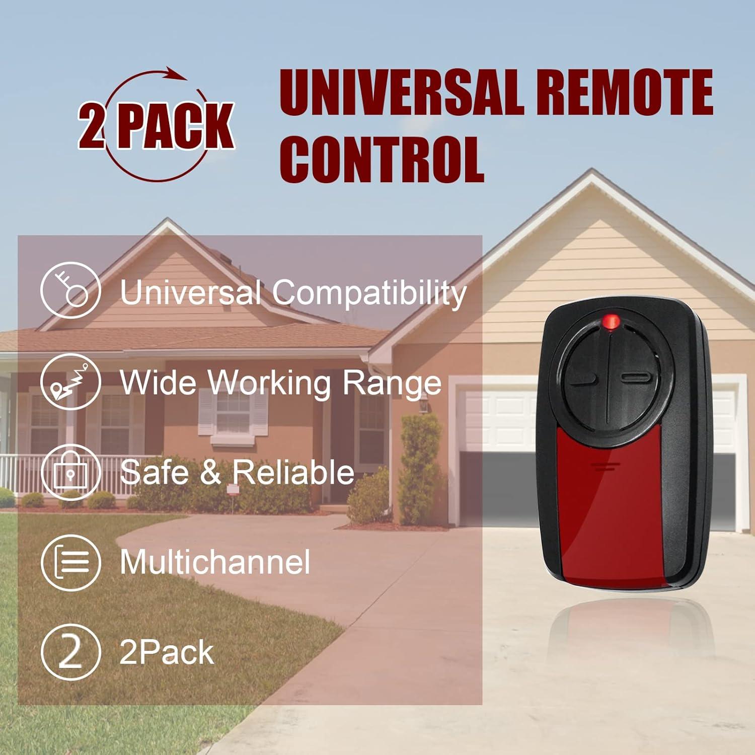 Control Remoto Universal 380UT XINAXDE para Garaje - Paquete de 2
