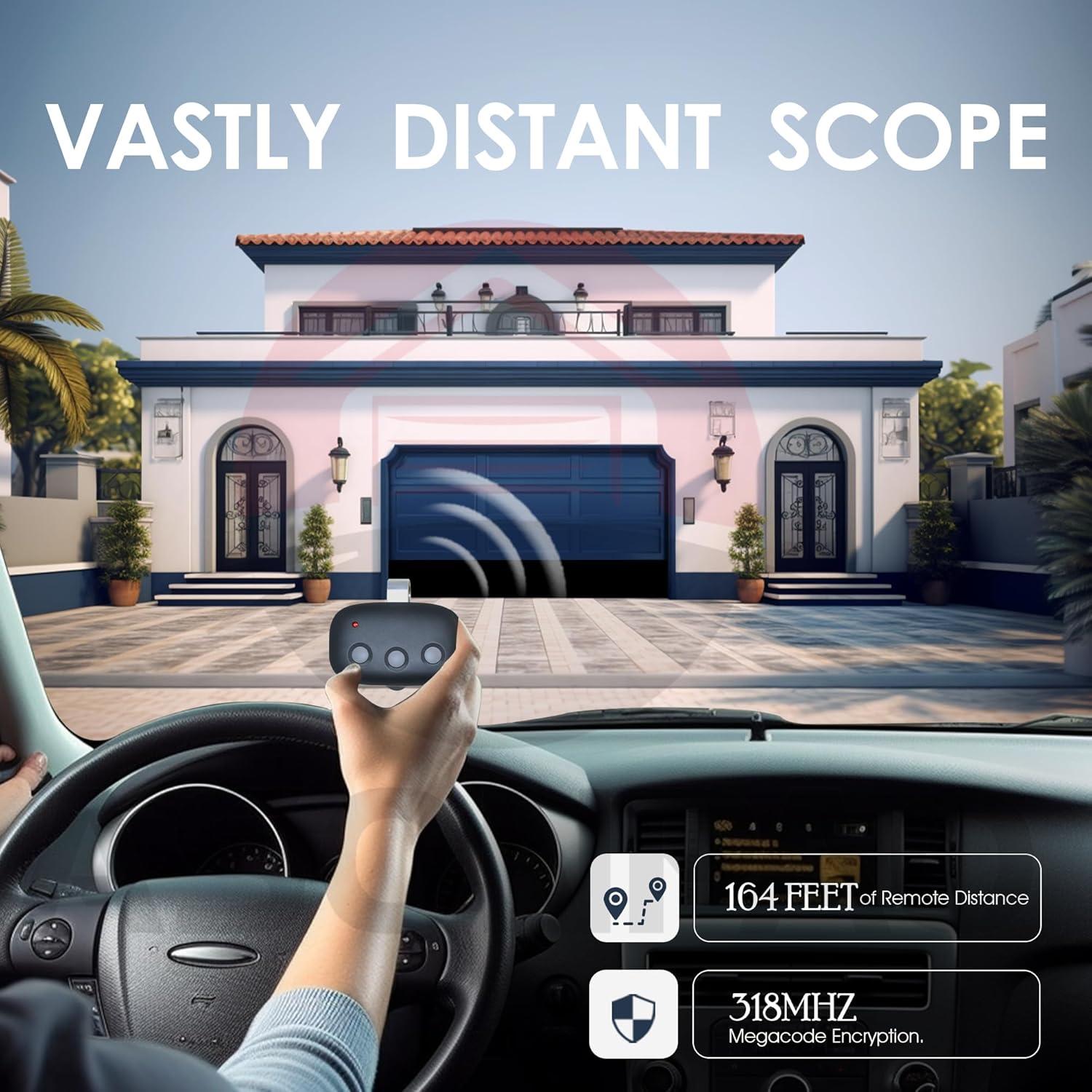 Control Remoto de Garaje ASONPAO MCT-3 2 Piezas 67.6g