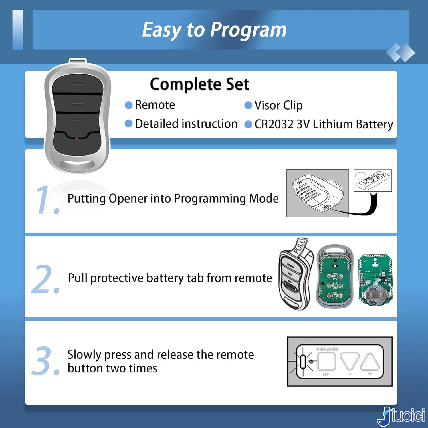 Control Remoto Genie G3T-R Mejorado 315/390 MHz - 1 Paquete
