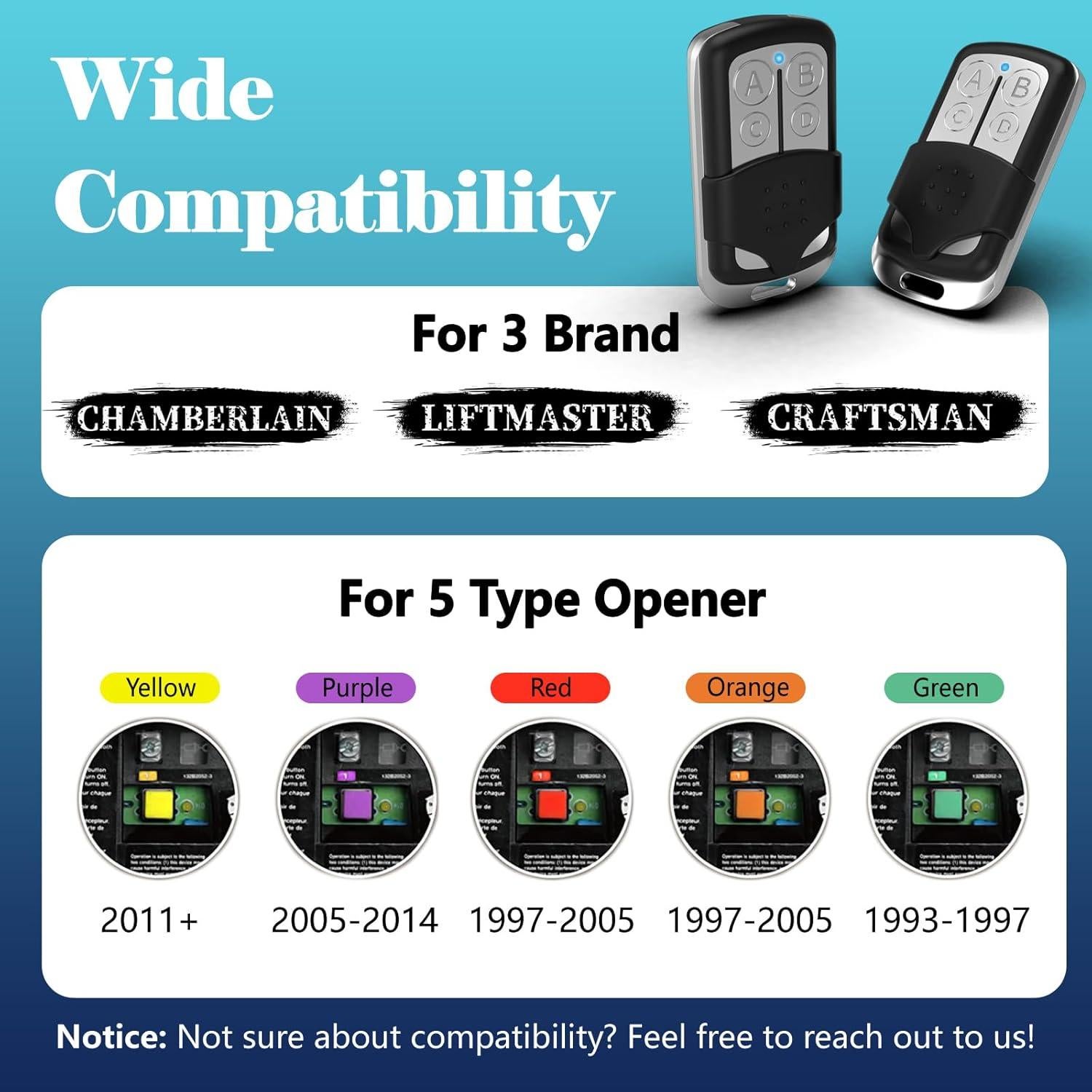 Control Remoto Ezyopenteck I11-MAX para Puerta de Garaje