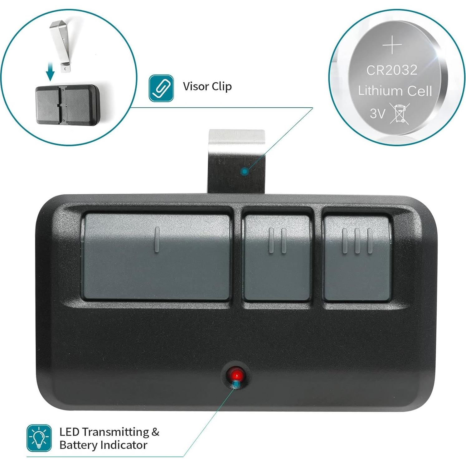 Control Remoto Universal LiftMaster Chamberlain 3 Botones