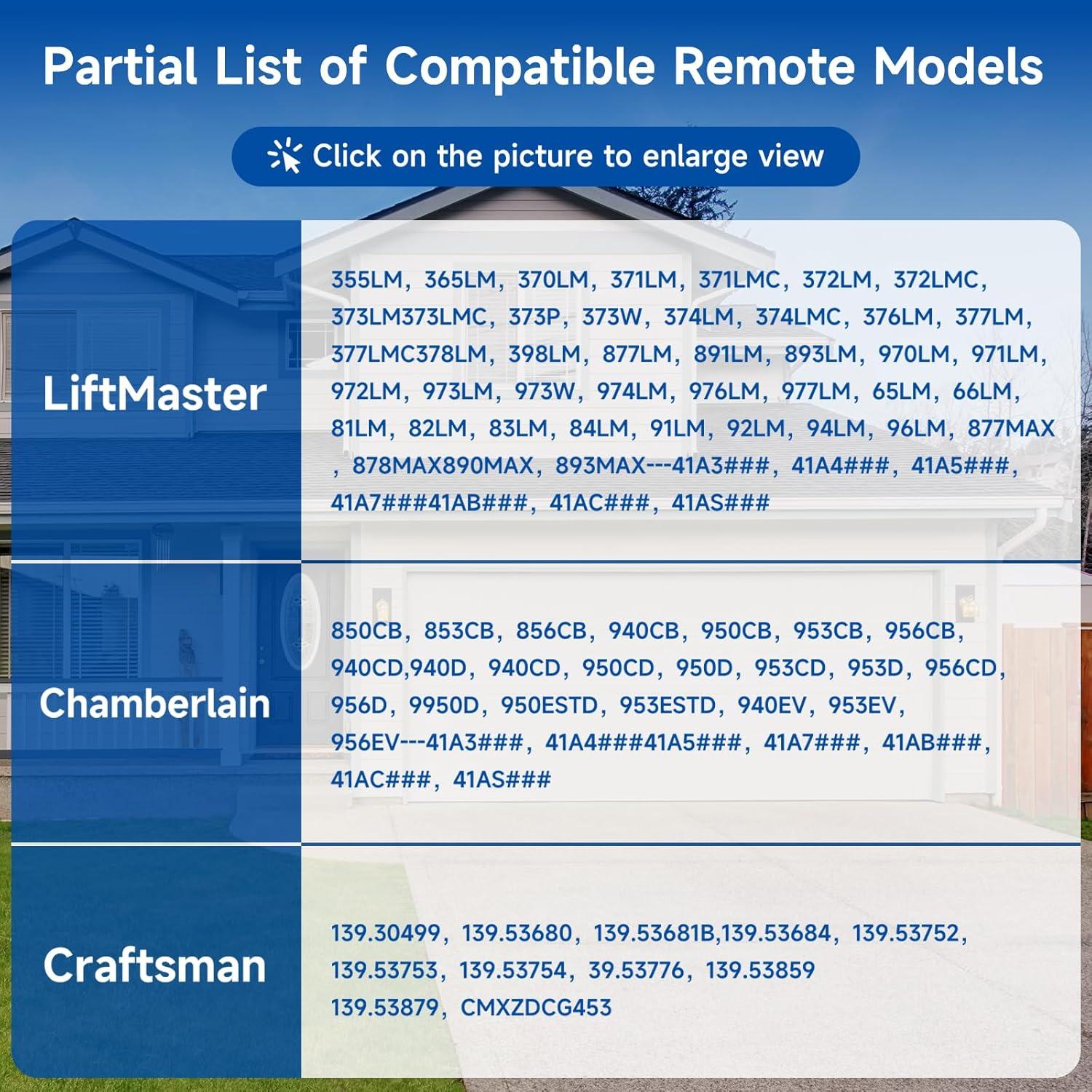 Control Remoto Inalámbrico para Garaje GIOATY 893LM - Paquete de 2