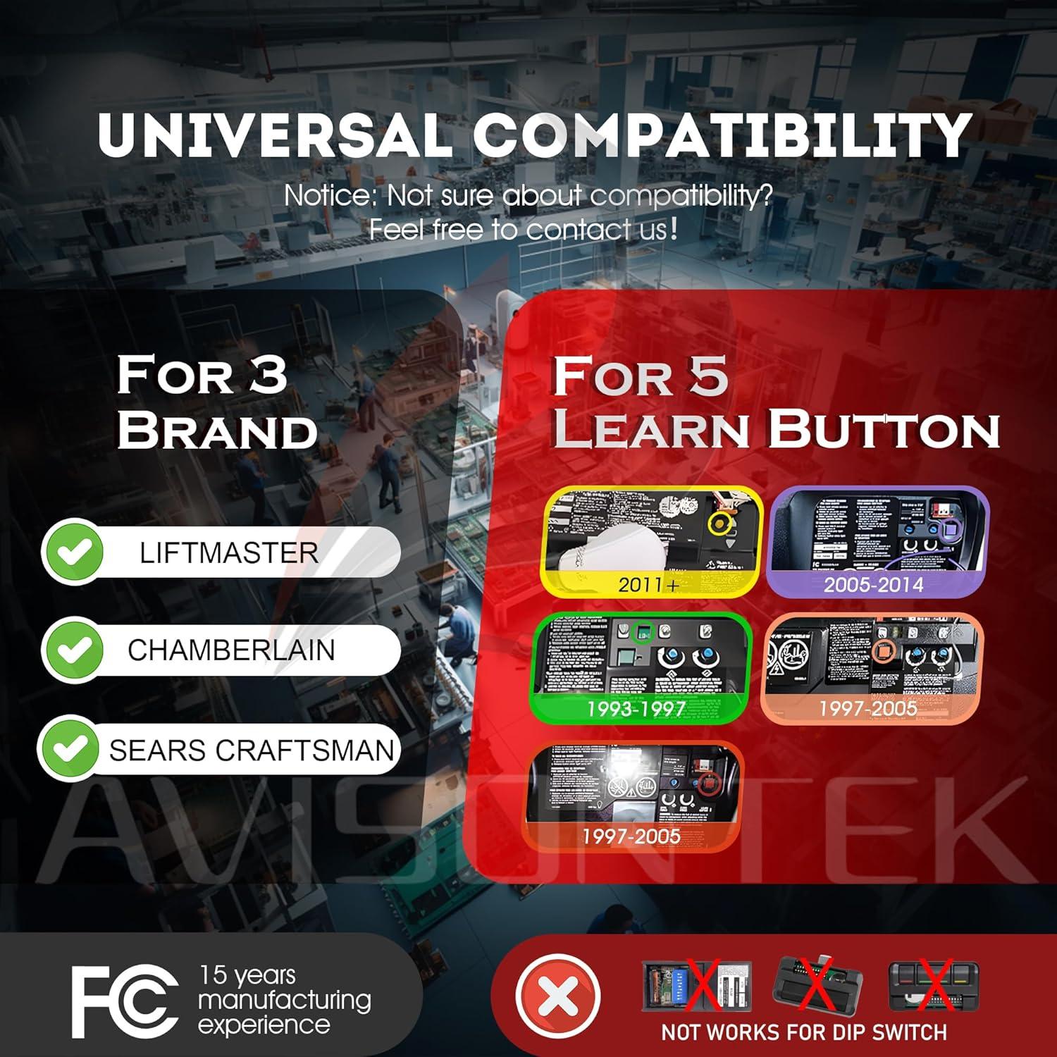 Control Remoto Universal LiftMaster 893MAX para Puerta de Garaje