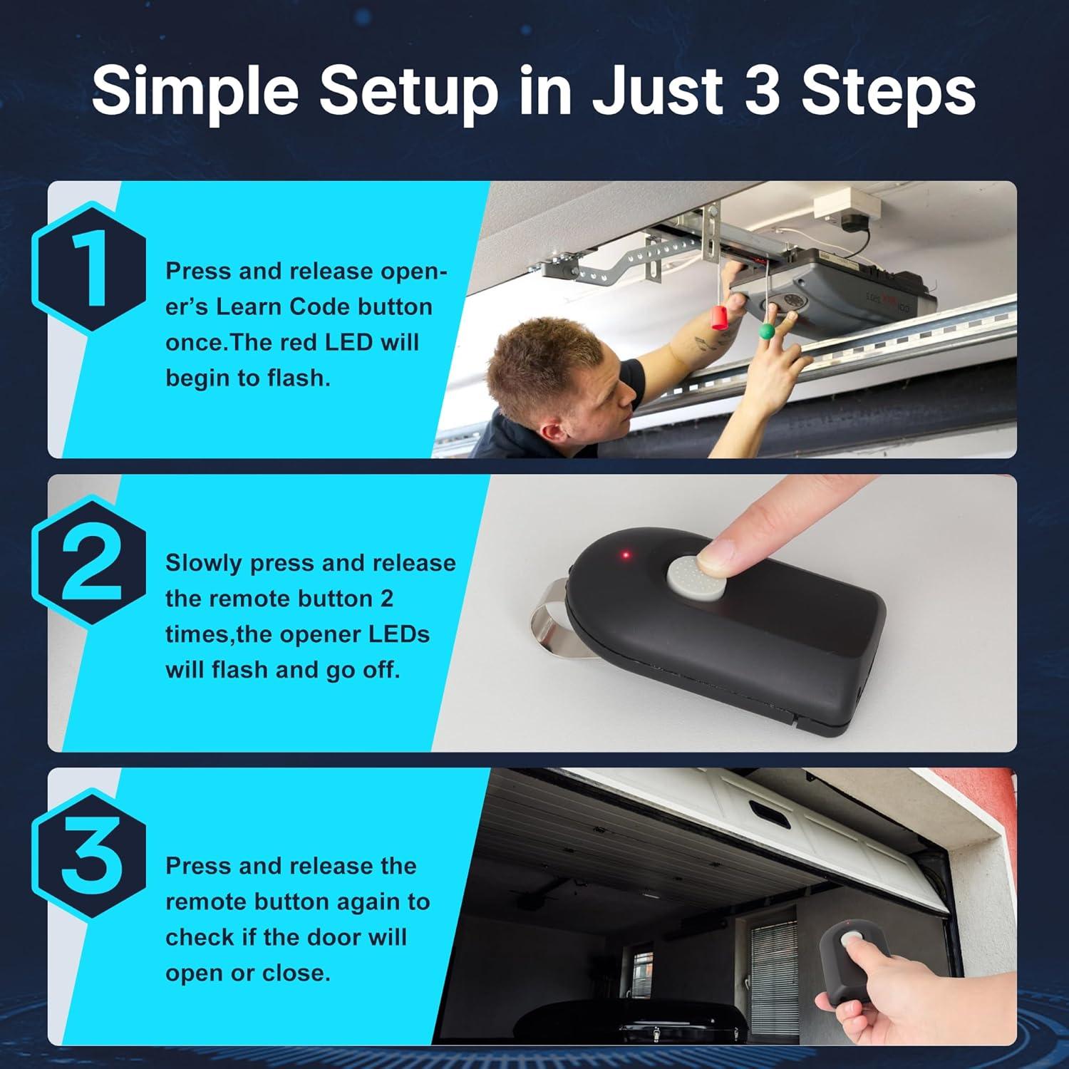 Control Remoto CreaCity ACSCTG Tipo 1 para Garaje 390MHz