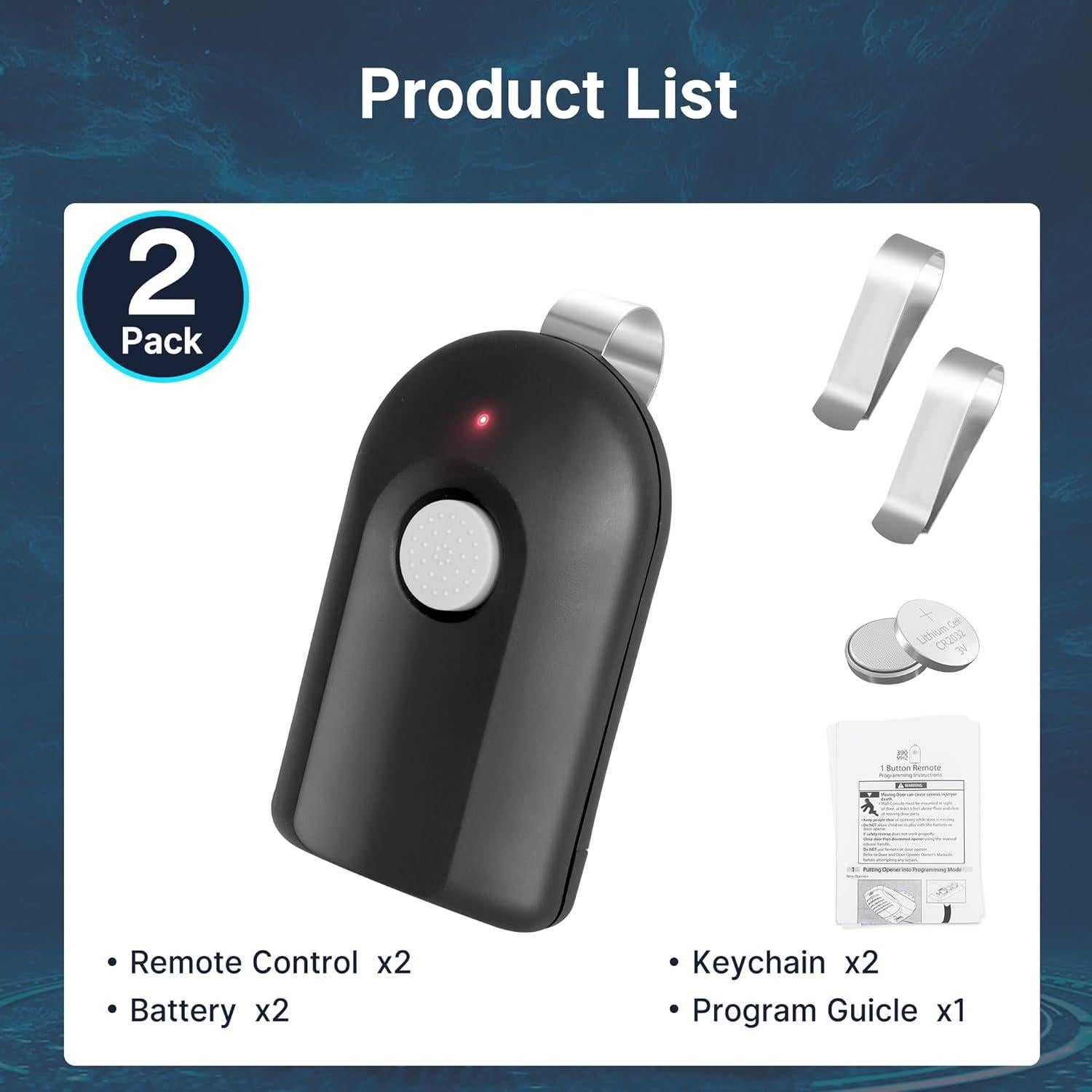 Control Remoto CreaCity ACSCTG Tipo 1 para Garaje 390MHz