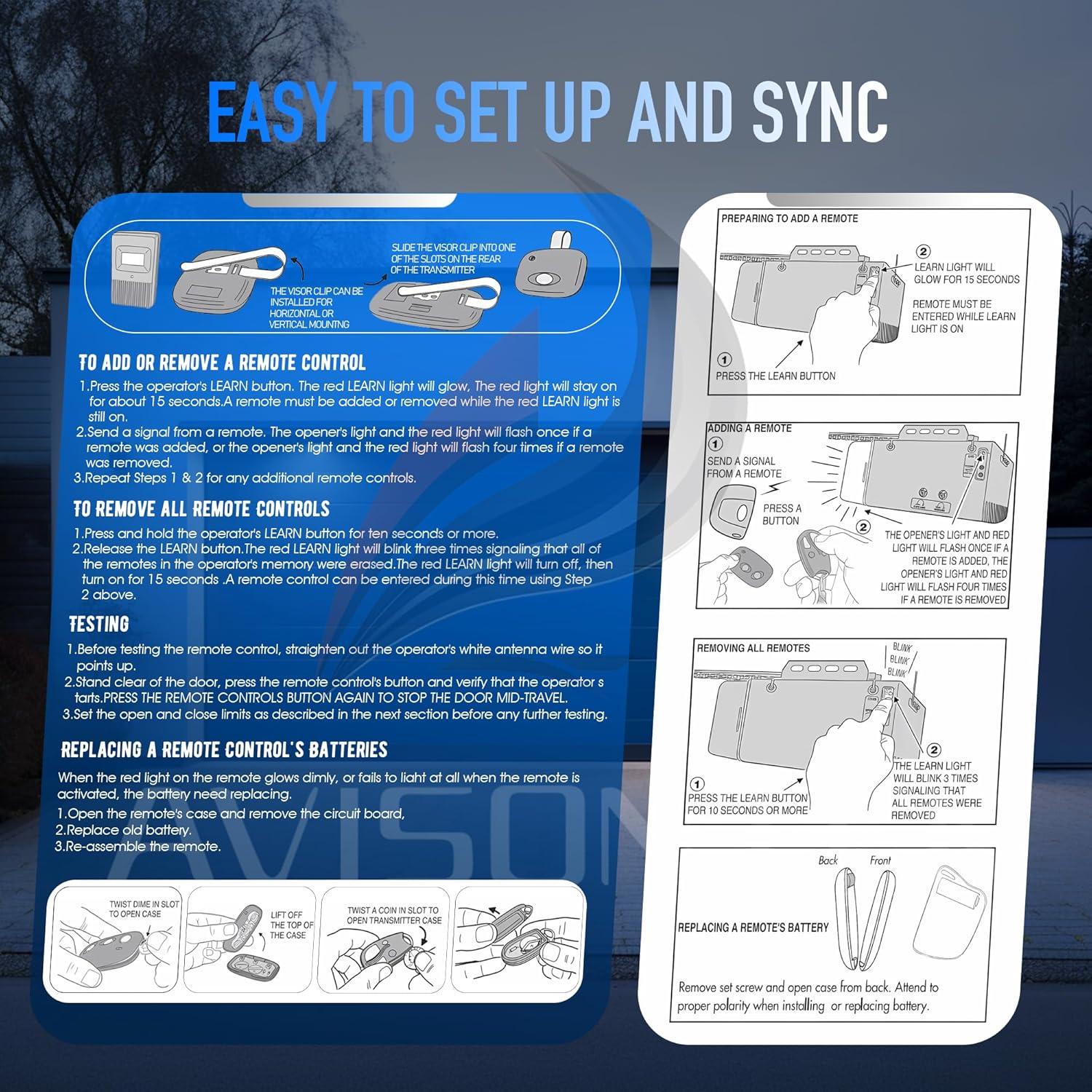 Abridor de Puerta de Garaje Remoto Linear MCT-11 - 2 Paquete