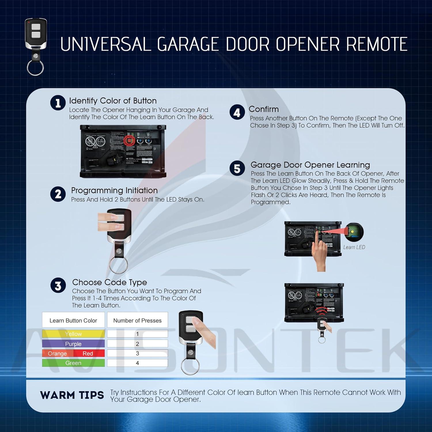 Control Remoto Universal LiftMaster 893Max 953EV-P2 para Garaje