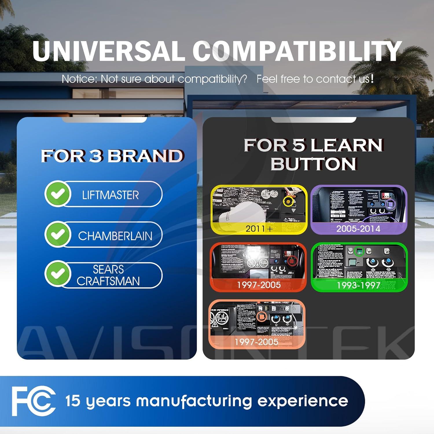 Control Remoto Universal LiftMaster 893MAX para Puerta de Garaje