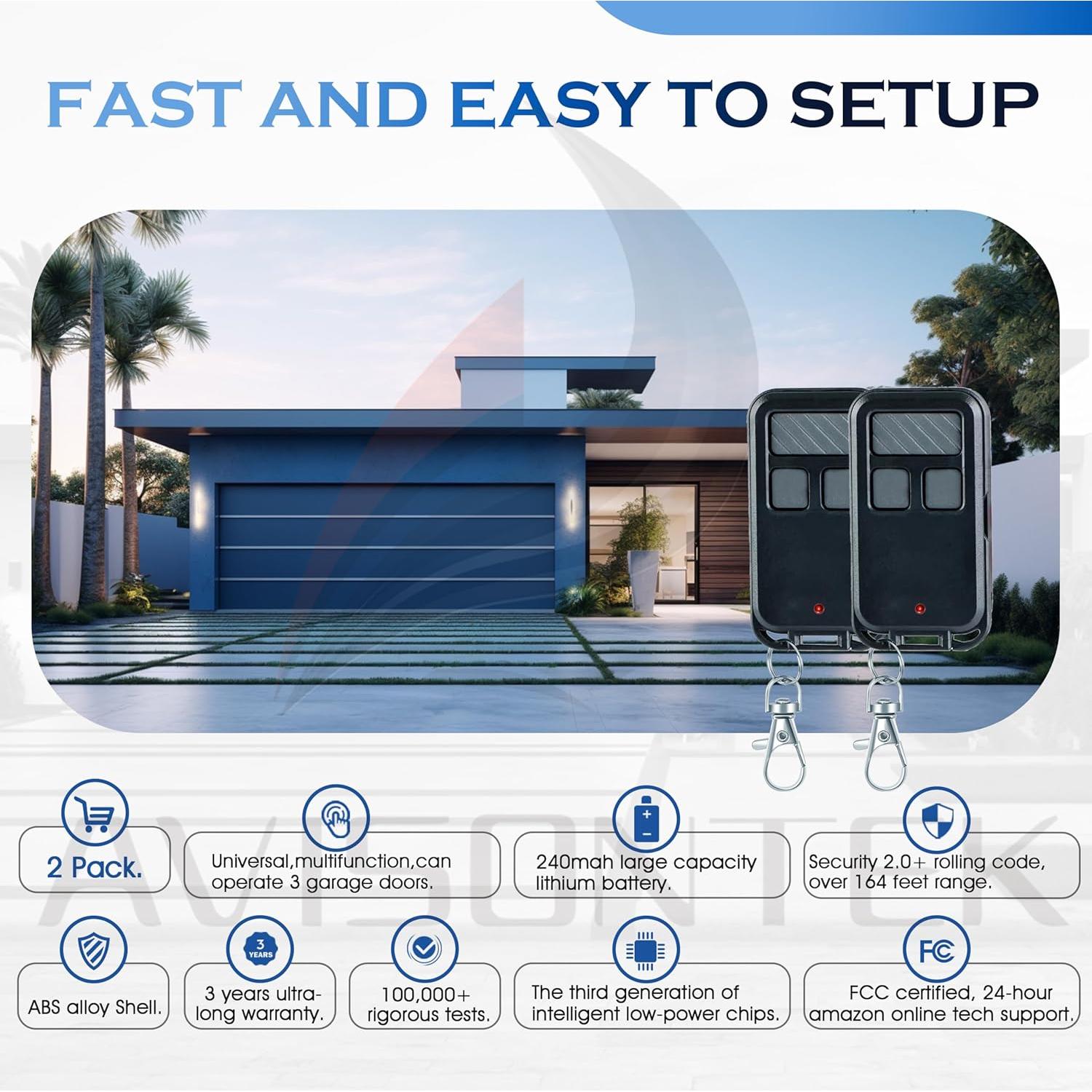 Control Remoto Universal LiftMaster 893MAX para Puerta de Garaje