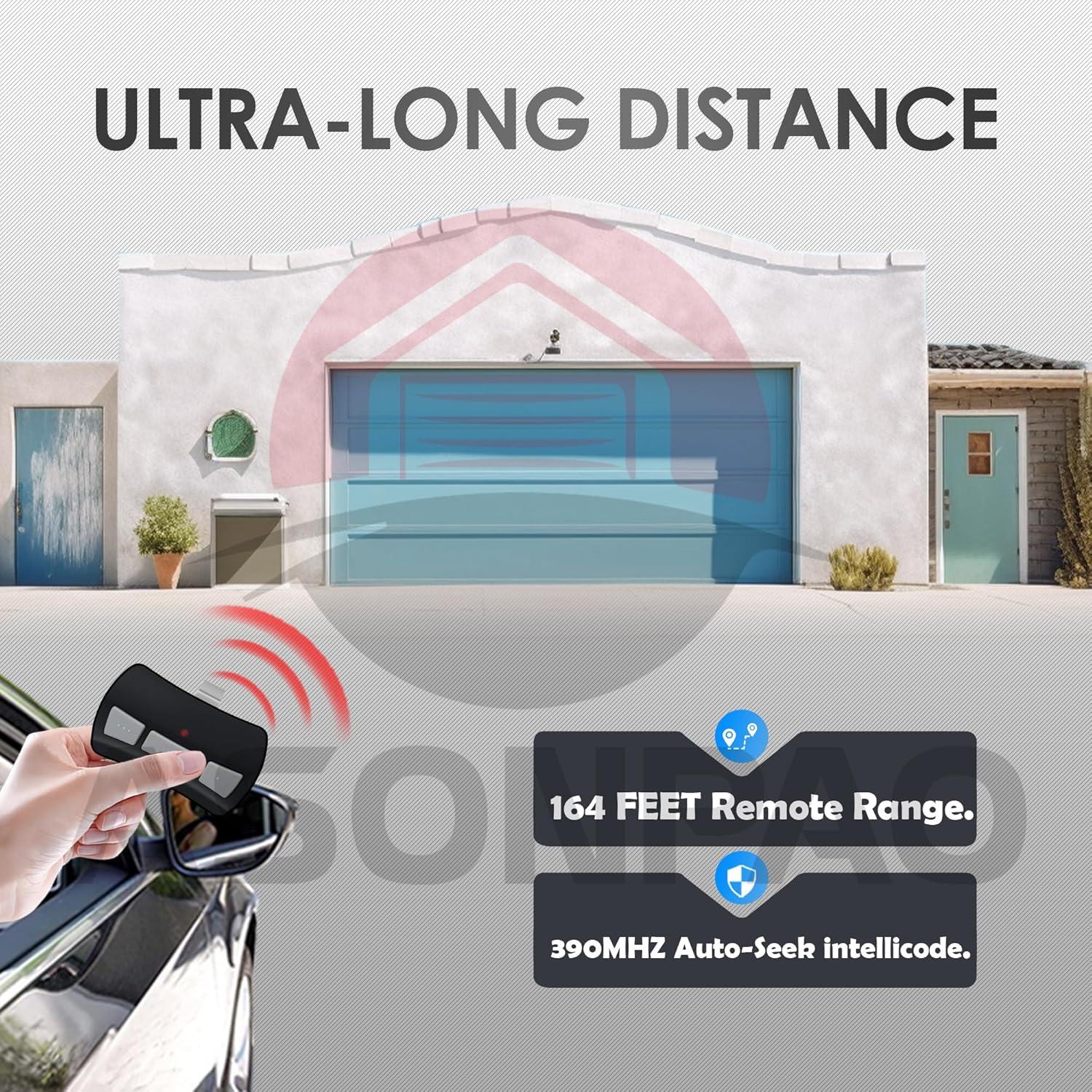 Control Remoto de Puerta de Garaje Genie GITR-3 - 2 Unidades