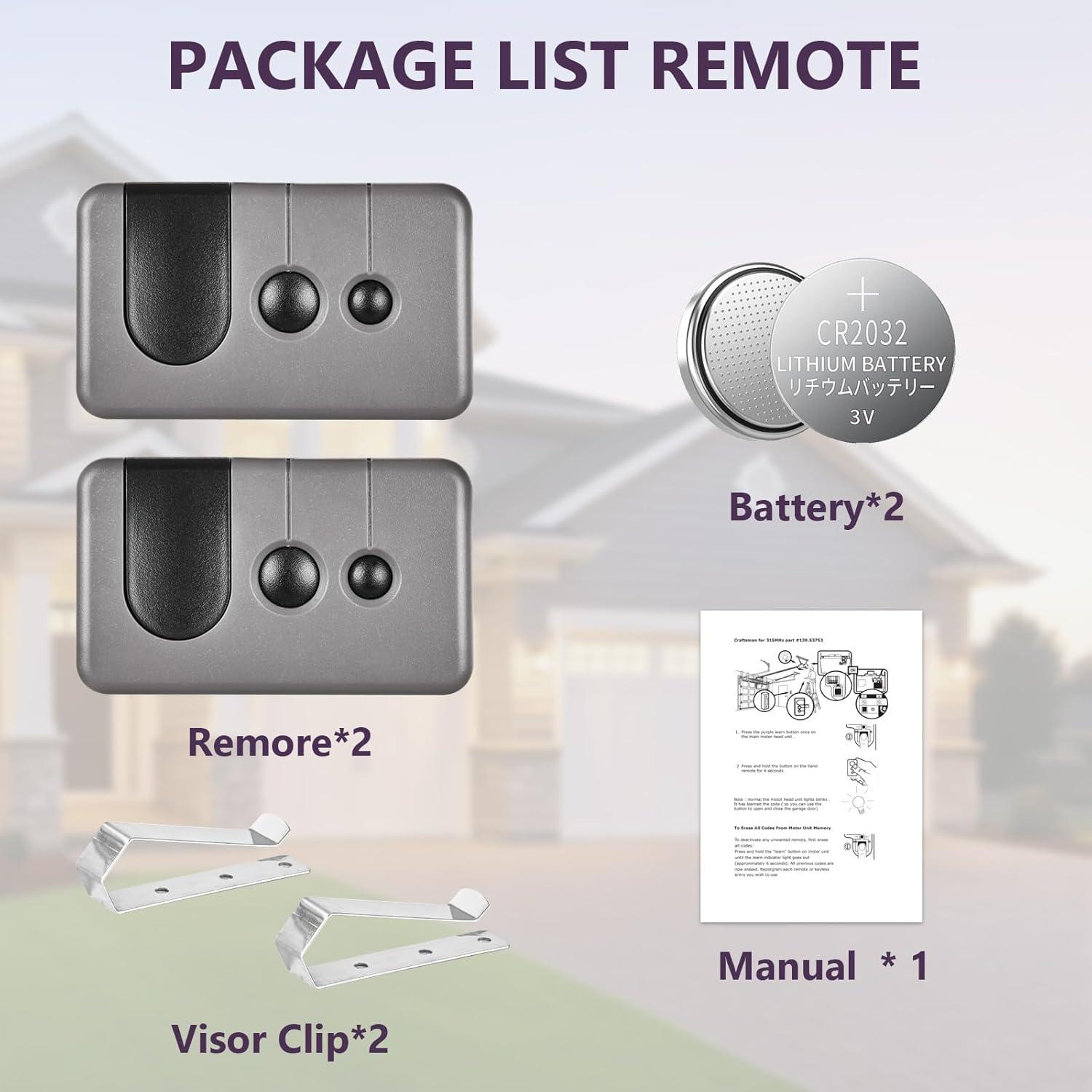 Control Remoto para Puerta de Garaje Craftsman 139.53753