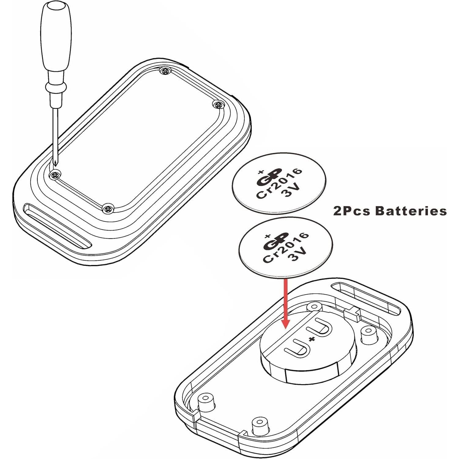 Transmisor Inalámbrico UHPPOTE 2 Botones 433.92MHz