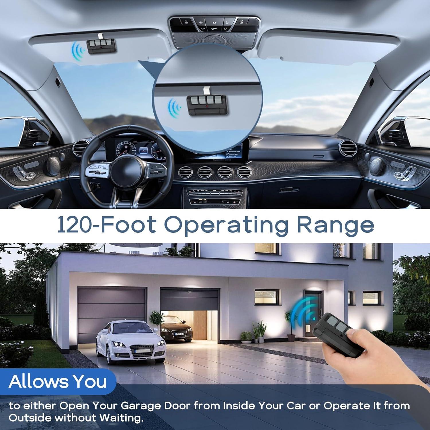 Control Remoto 4 Botones 894LT LiftMaster Universal Negro