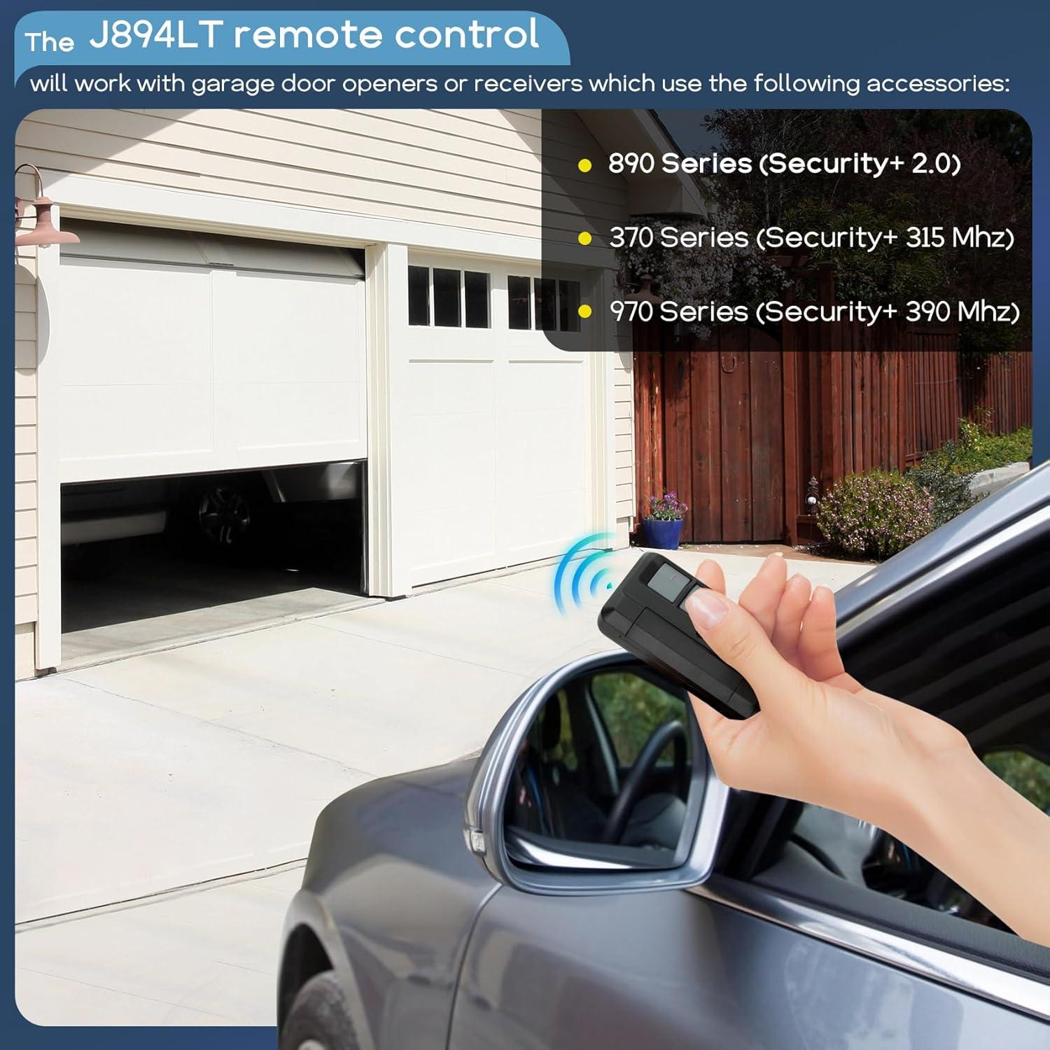 Control Remoto 4 Botones 894LT LiftMaster Universal Negro