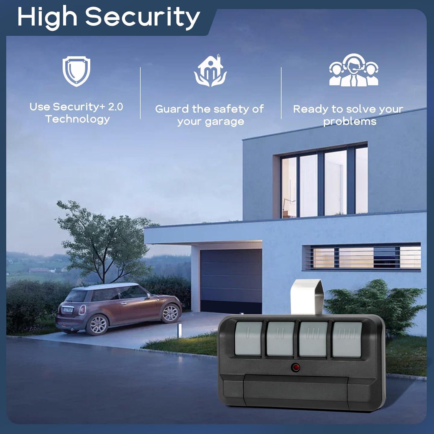 Control Remoto 4 Botones 894LT LiftMaster Universal Negro