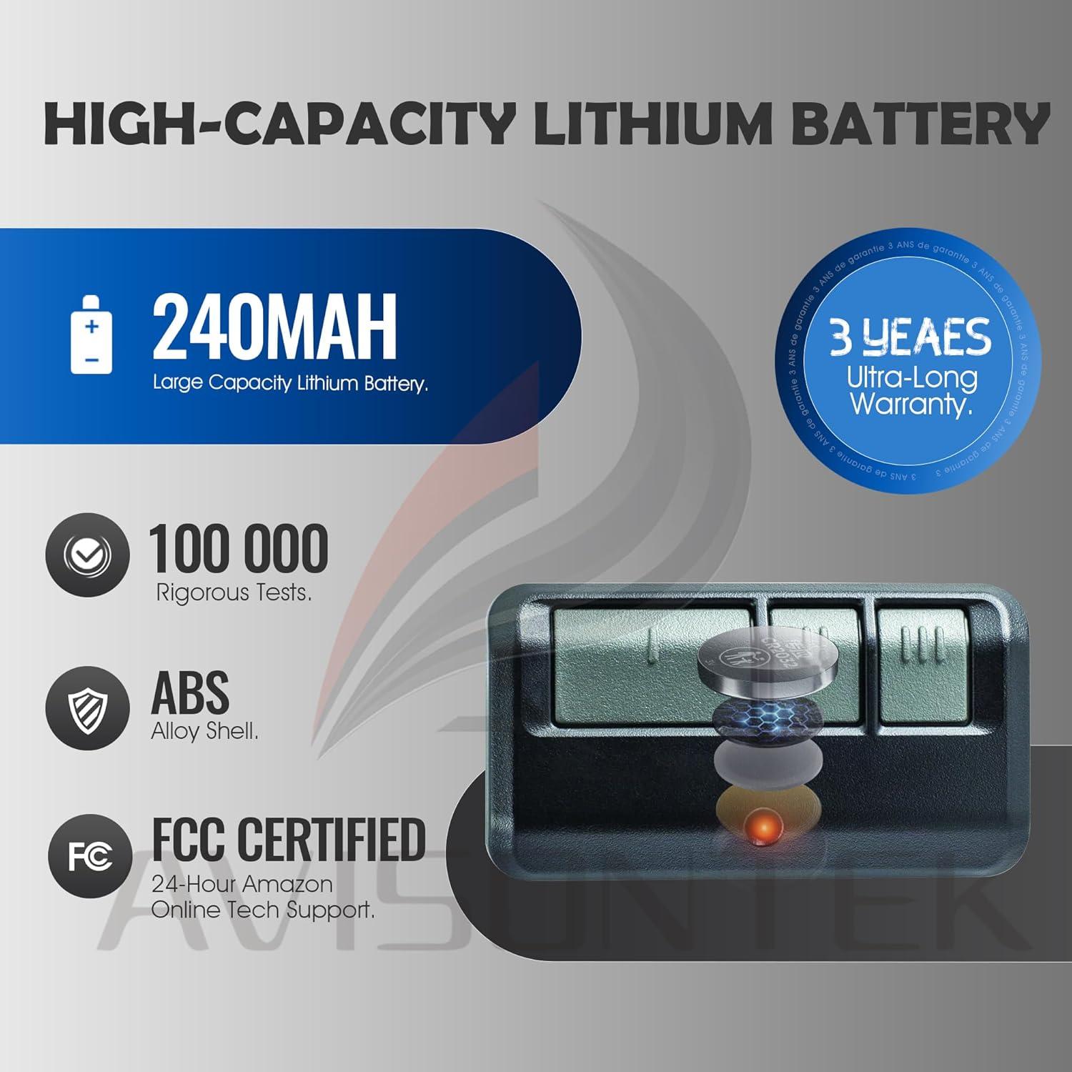 Control Remoto de Puerta de Garaje Avisontek 953EV-P2 Universal