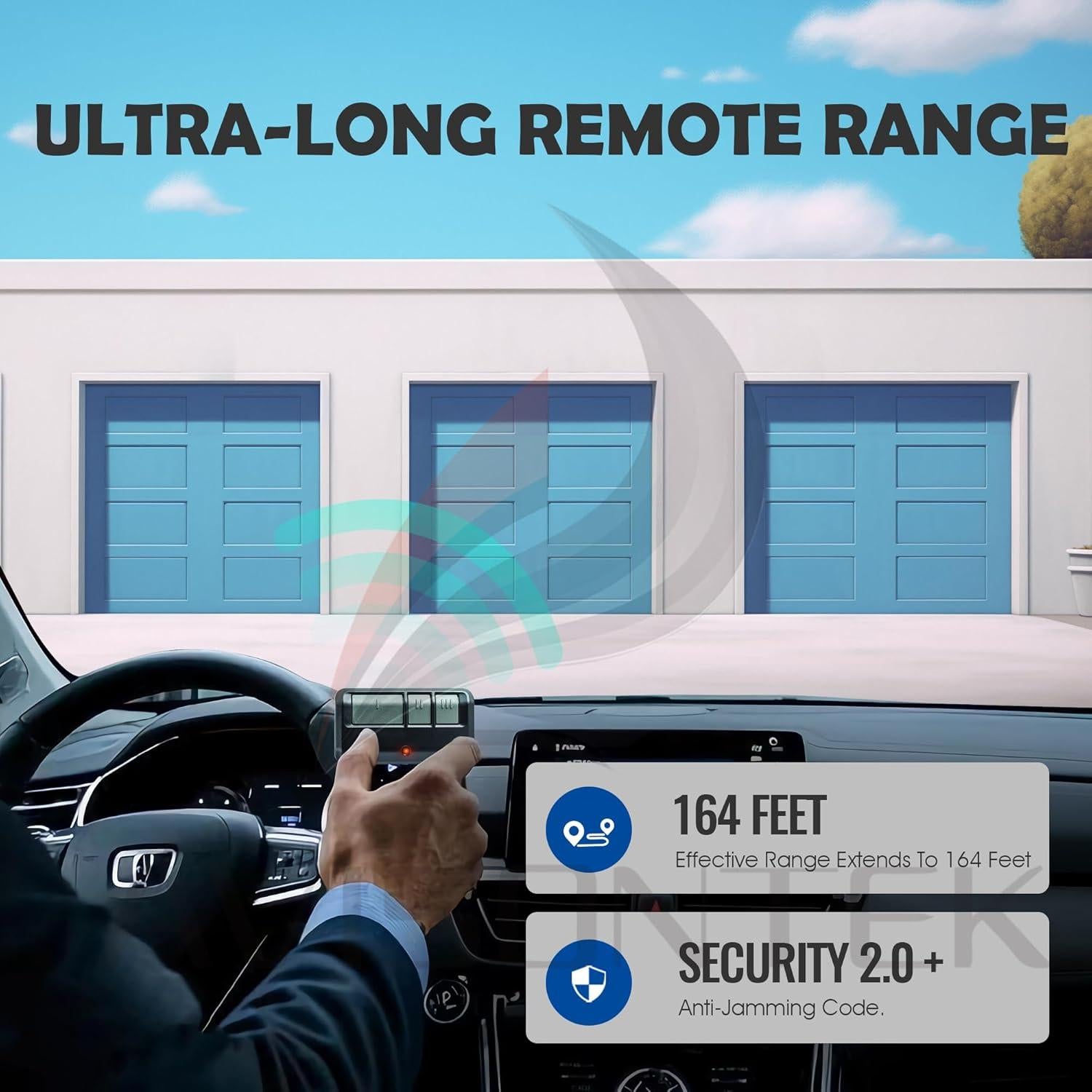 Control Remoto de Puerta de Garaje Avisontek 953EV-P2 Universal