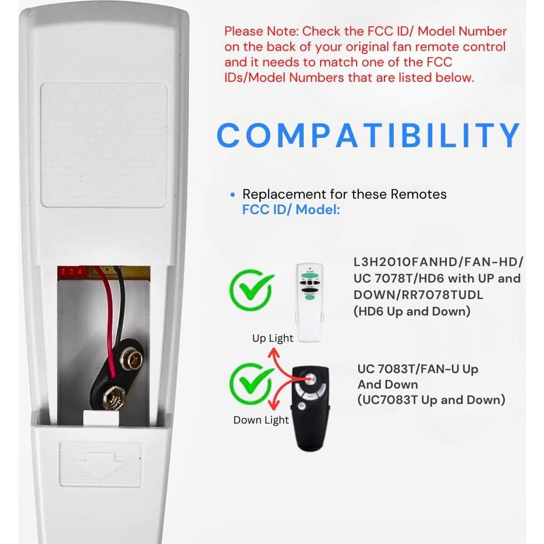 Control Remoto para Ventilador de Techo Hampton Bay FAN-HD
