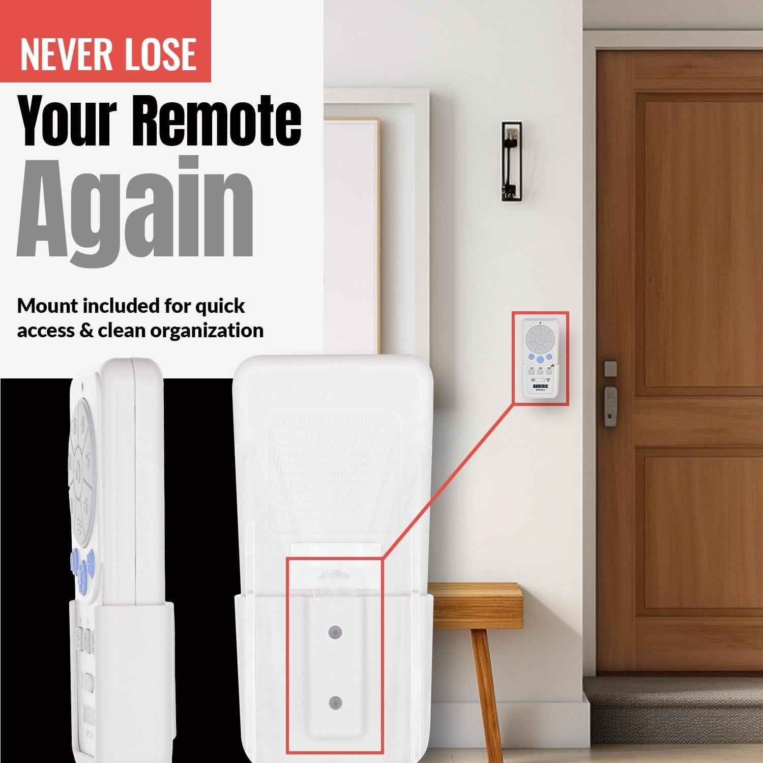 Control Remoto Anderic RRTX012 para Ventilador de Techo DC