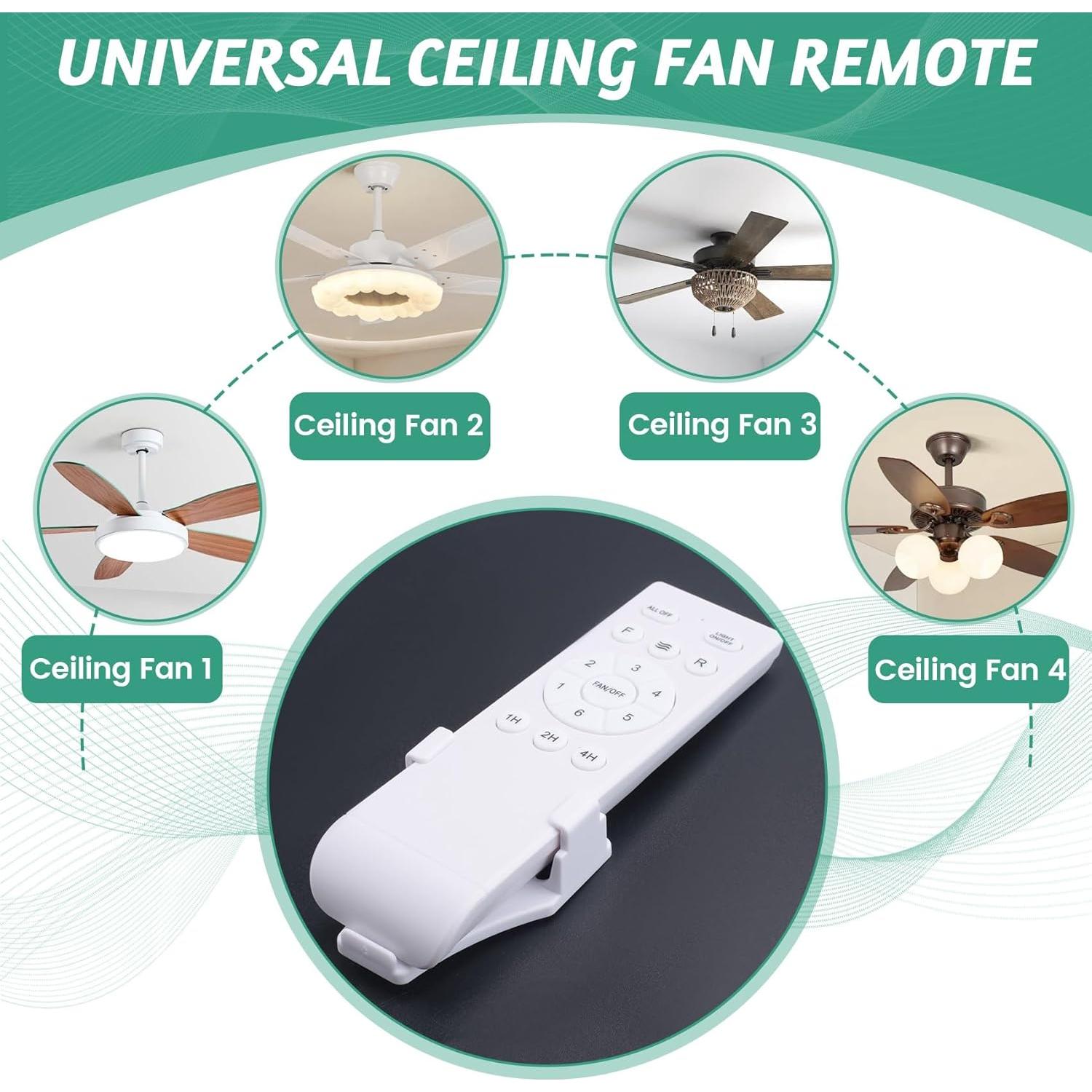 Kit Control Remoto Universal para Ventilador de Techo DC 6 Velocidades