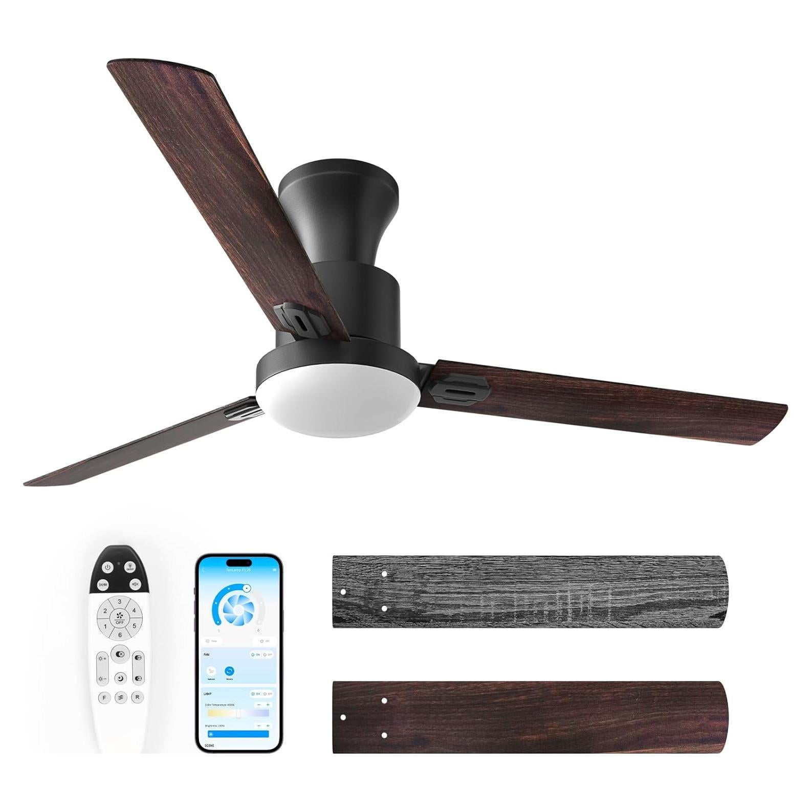 Ventilador de Techo Obabala 42" con Luz y Control Remoto