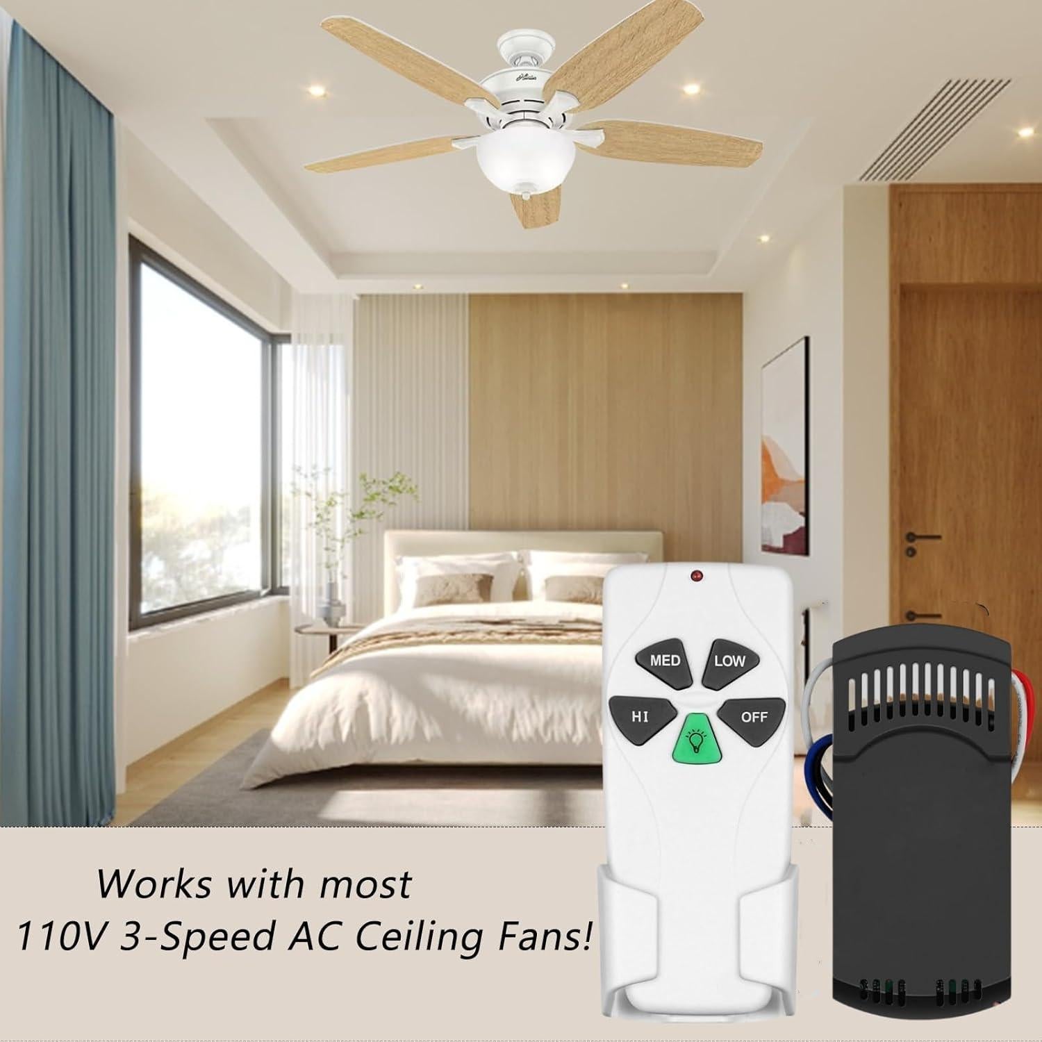 Control Remoto Universal para Ventilador de Techo UBORSY FAN-53T
