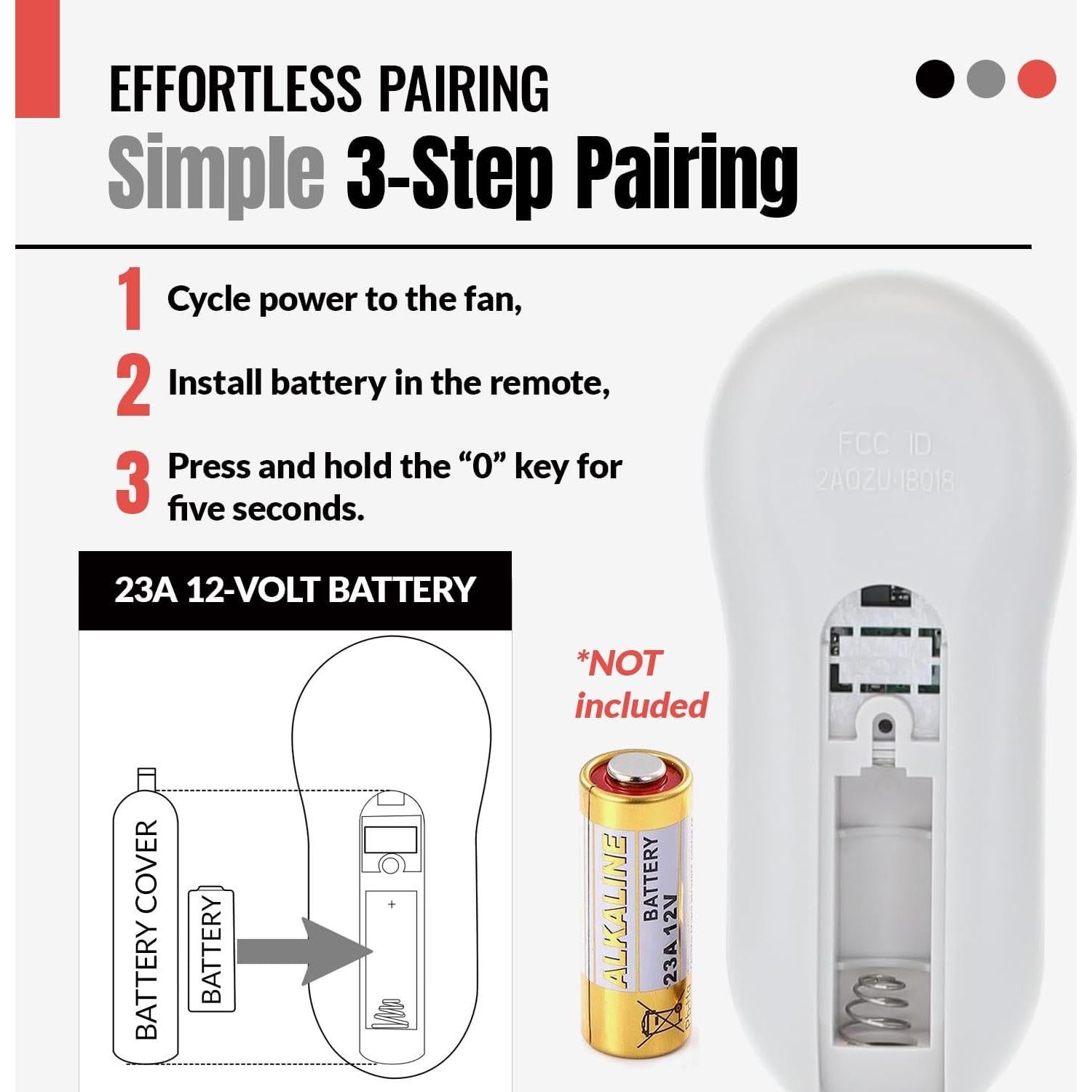 Control Remoto Anderic RRTR214D para Ventilador de Techo