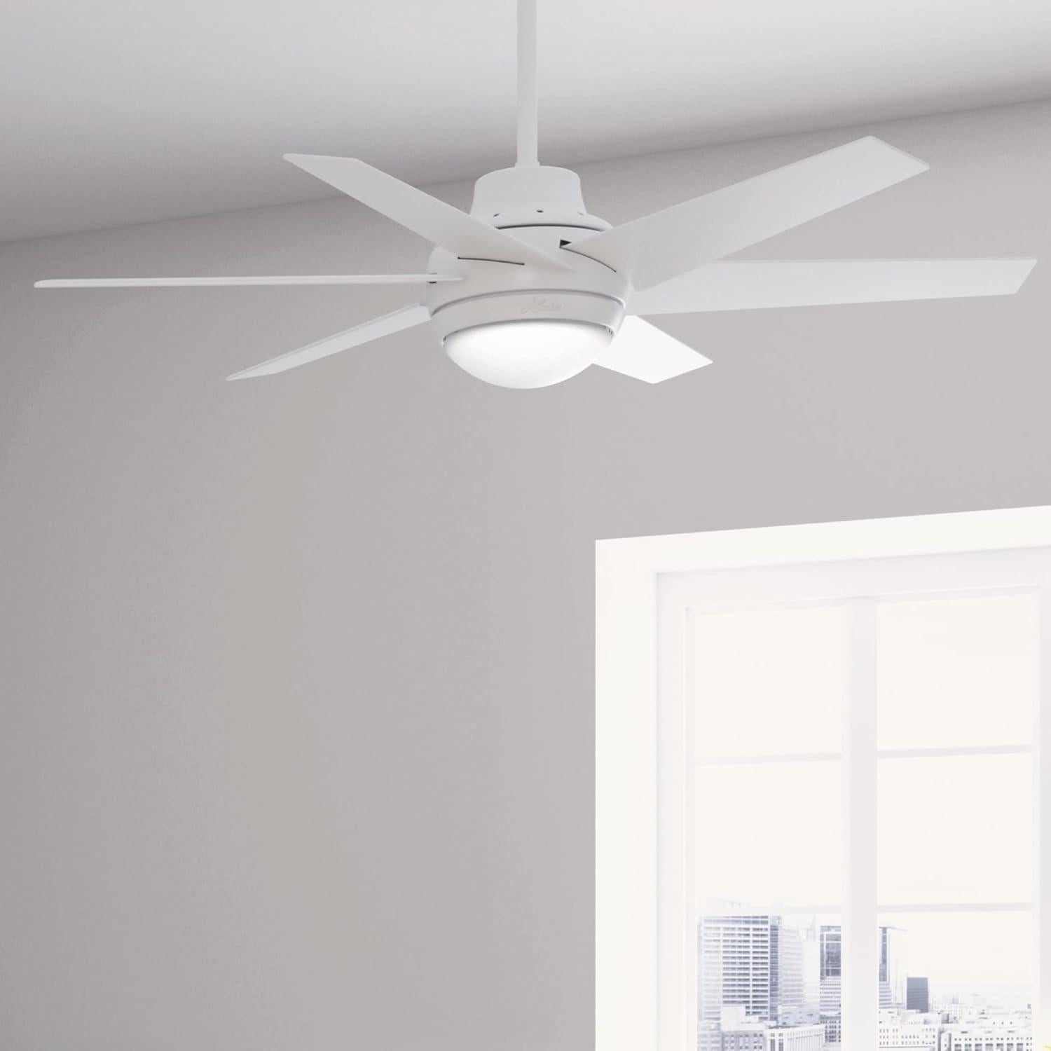 Ventilador de Techo Hunter Sotto 52" Blanco LED Control Remoto