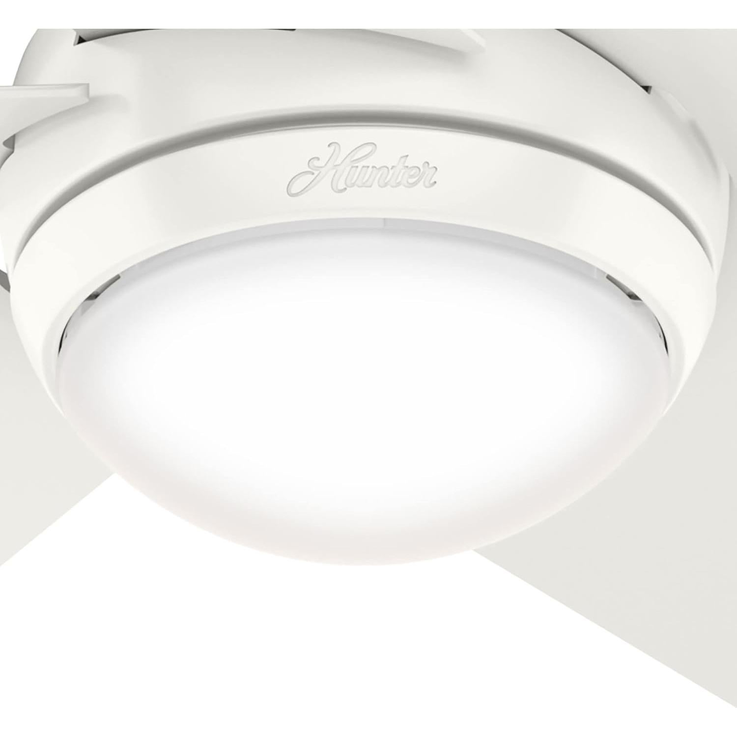 Ventilador de Techo Hunter Sotto 52" Blanco LED Control Remoto