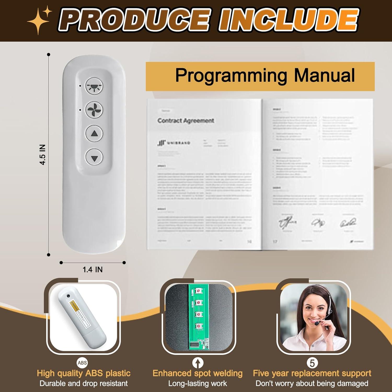 Control Remoto de Ventilador Hunter 99813 3 Velocidades 434MHz