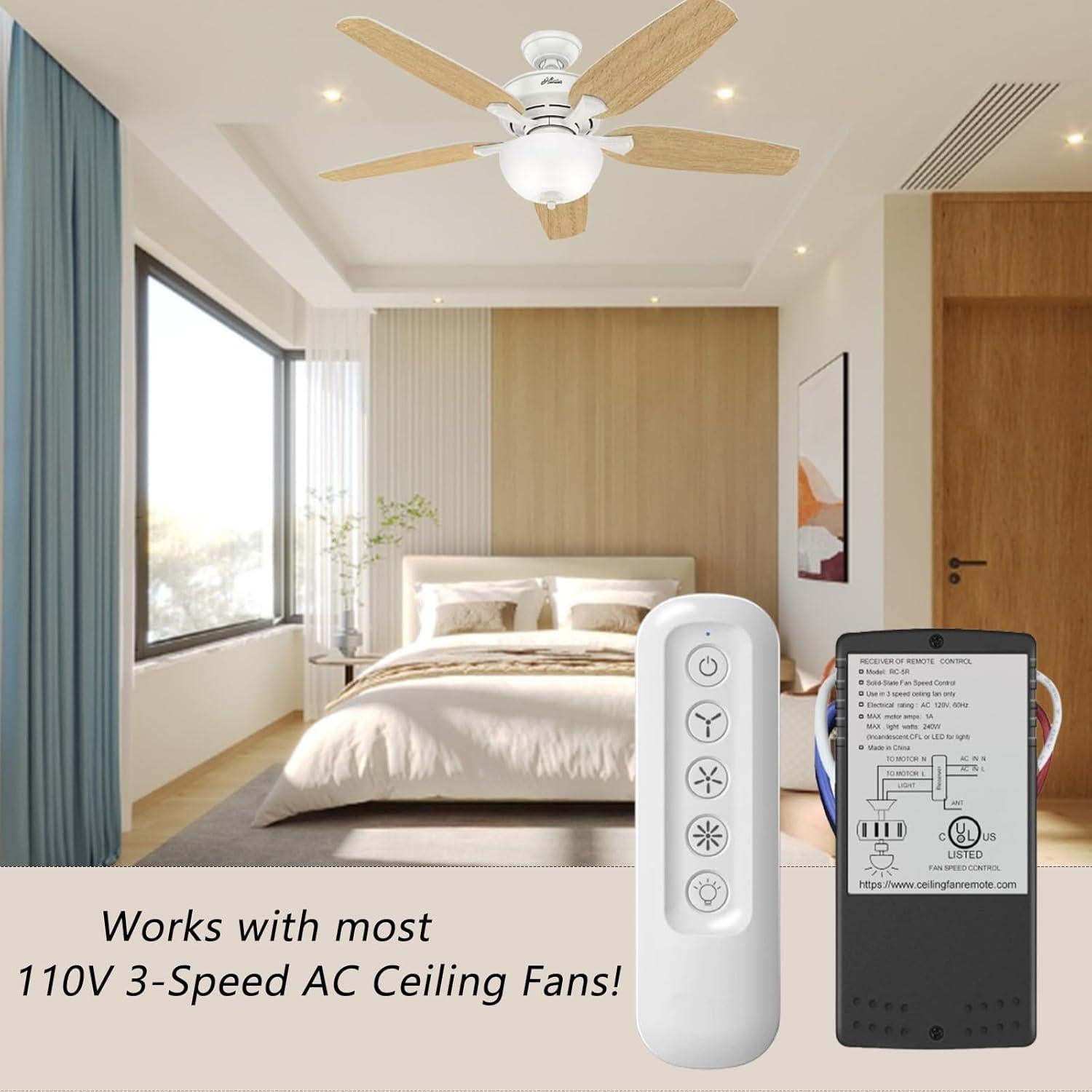 Kit Control Remoto Universal Ventilador Techo Hunter 99770 99392