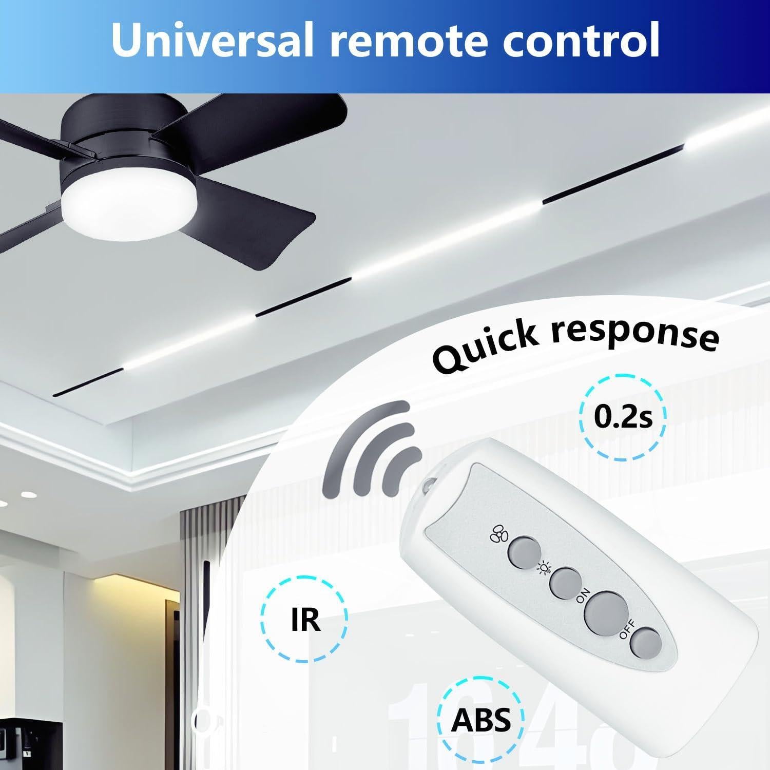 Control Remoto AOERUOW para Ventilador de Techo Bell+Howell