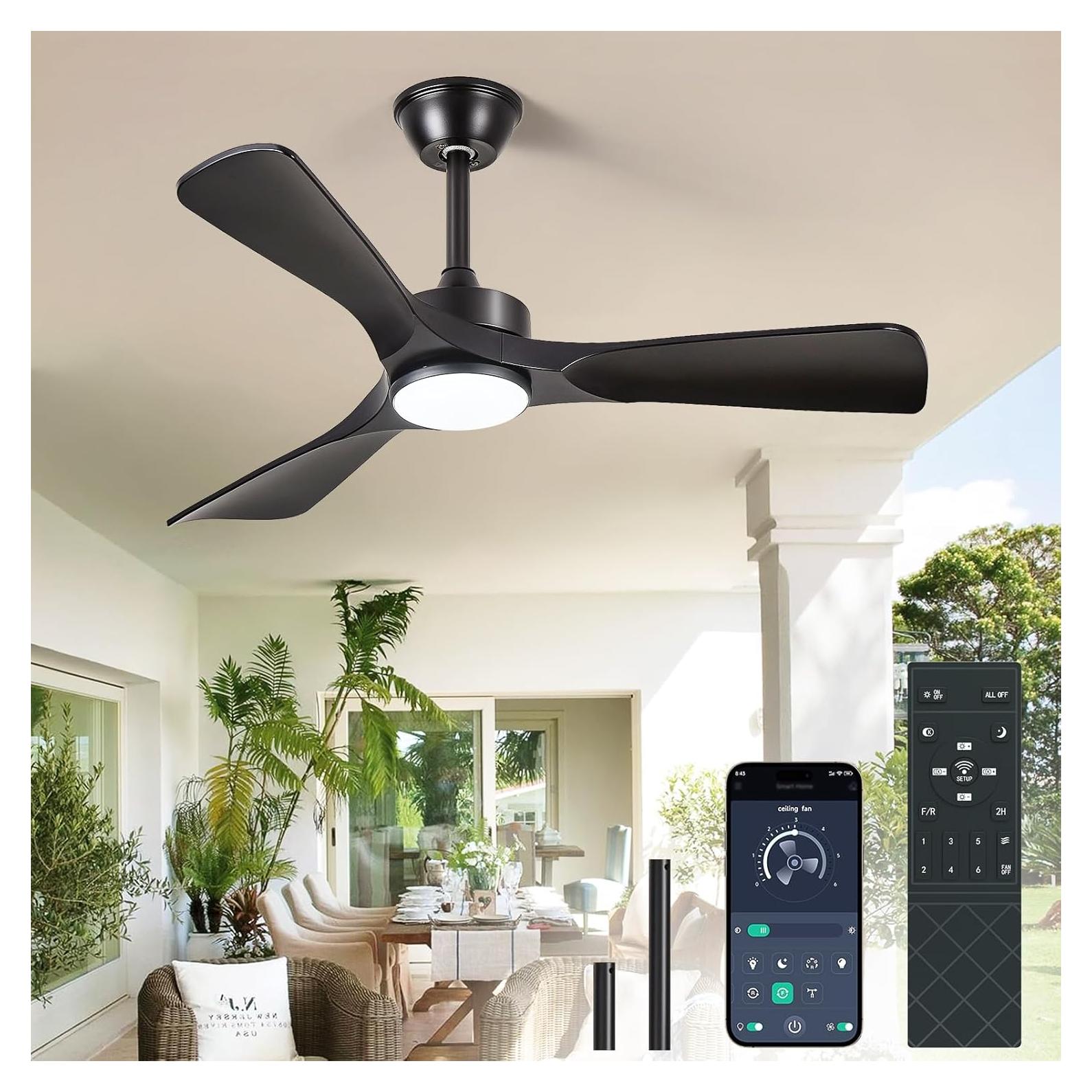 Ventilador de Techo BvenuBigLite 106.68 cm con Luz y Control Remoto
