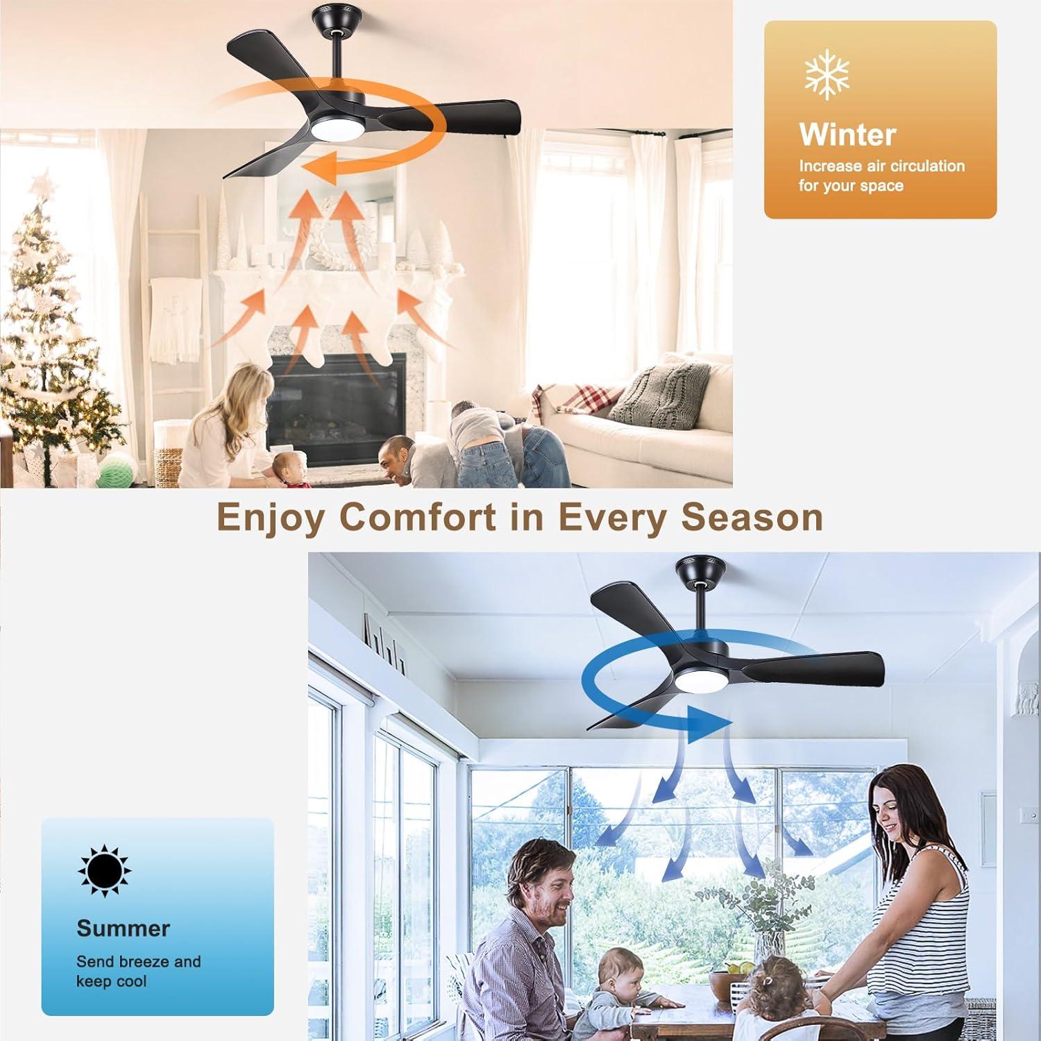 Ventilador de Techo BvenuBigLite 106.68 cm con Luz y Control Remoto