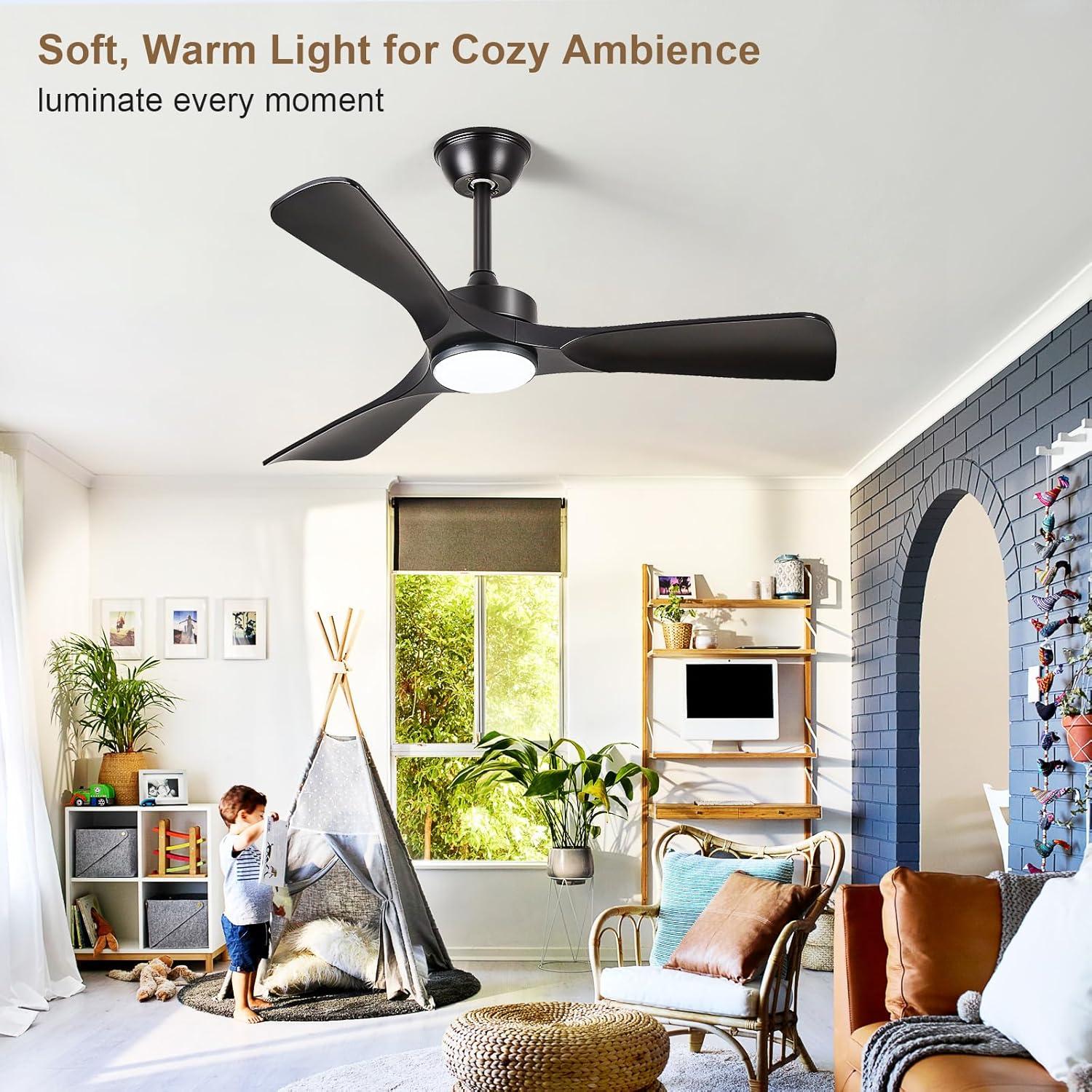 Ventilador de Techo BvenuBigLite 106.68 cm con Luz y Control Remoto