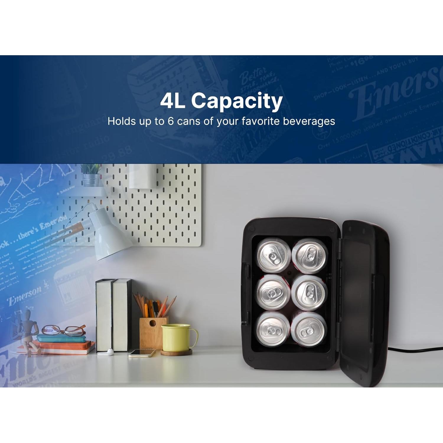 Nevera Mini Portátil Emerson EFC-5000 4L Negra