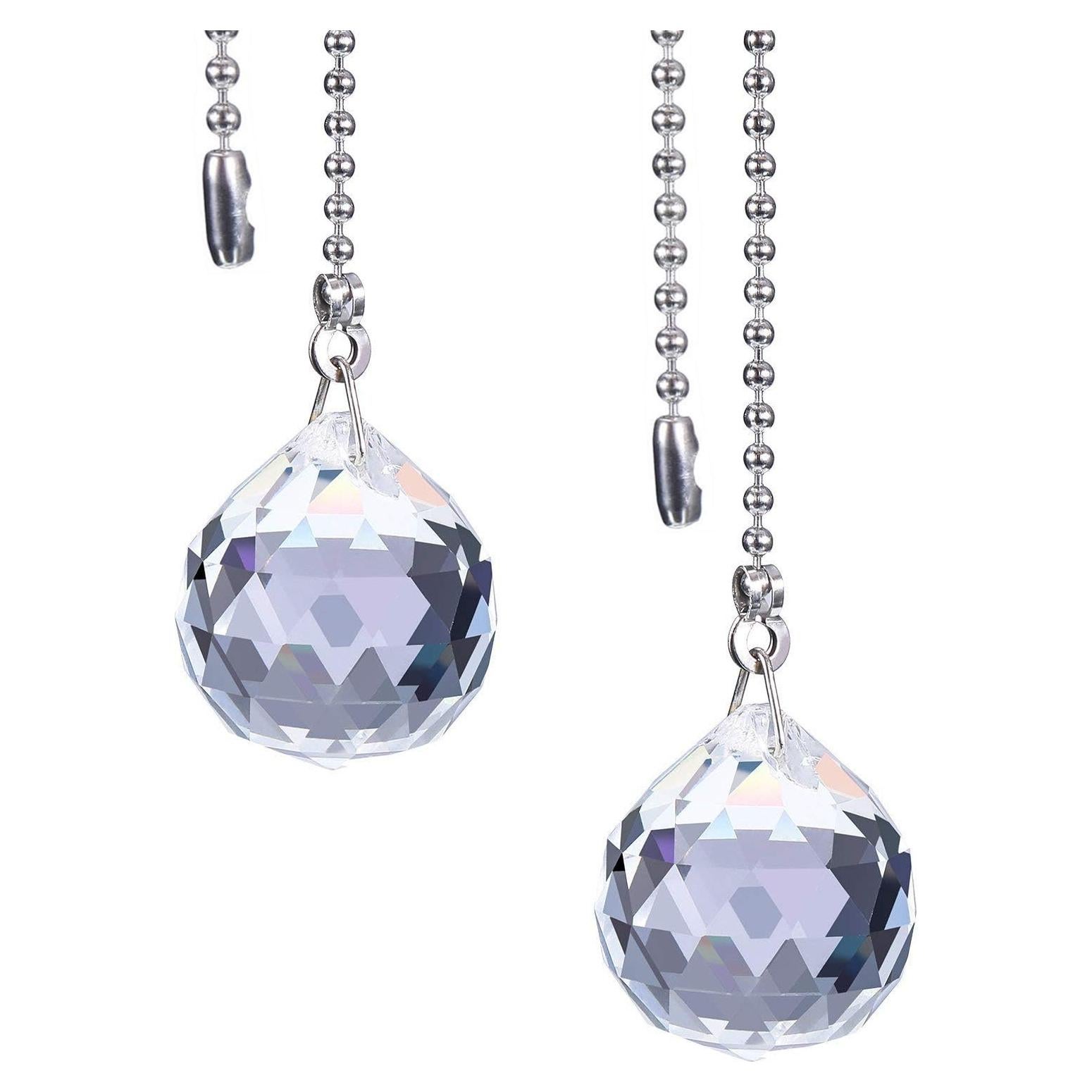 HESTYA 2 Juegos de Cadenas de Tirar para Ventilador de Techo 1m