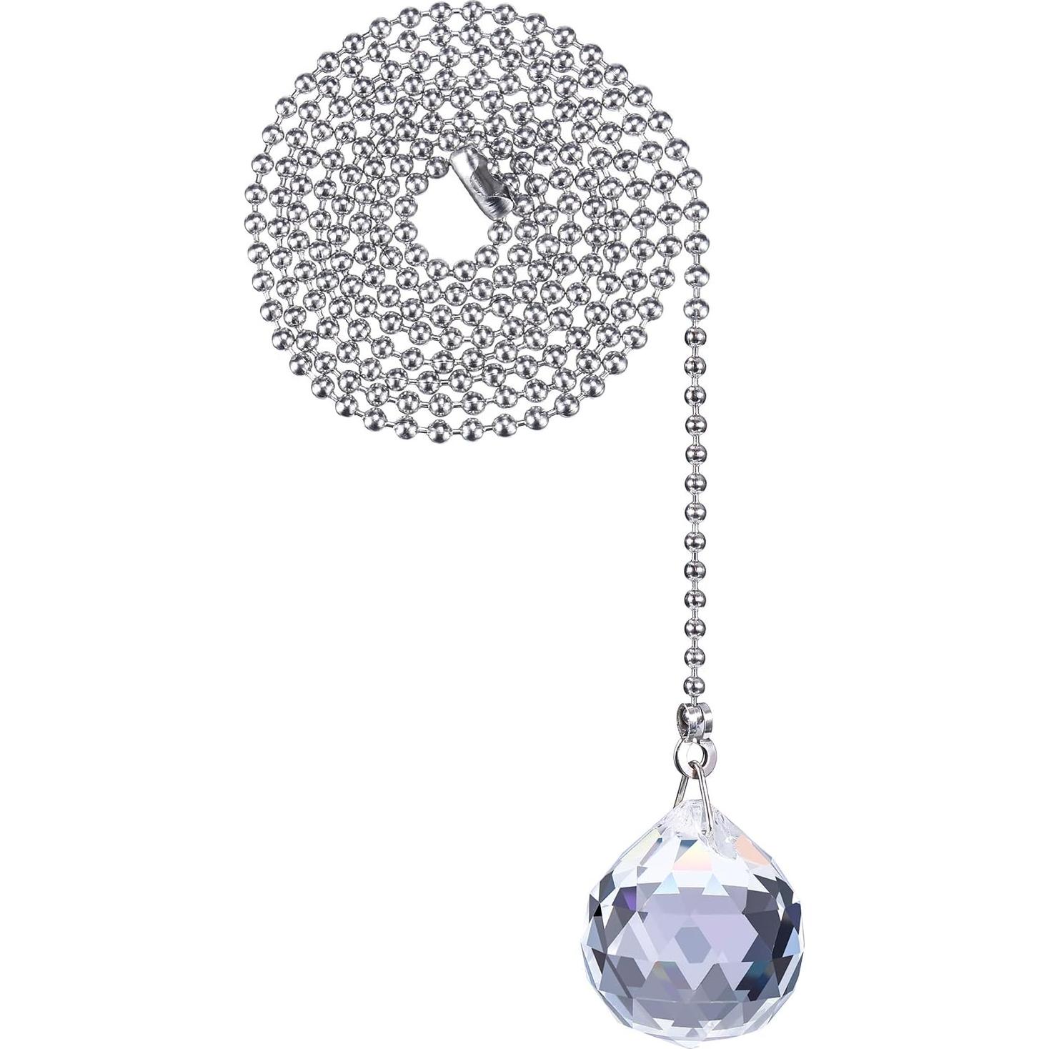 HESTYA 2 Juegos de Cadenas de Tirar para Ventilador de Techo 1m