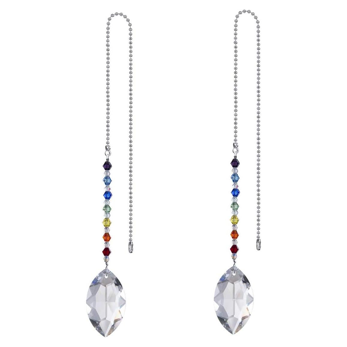 Cadenas de Tirar para Ventilador de Techo H&D 42.7 cm Cristal