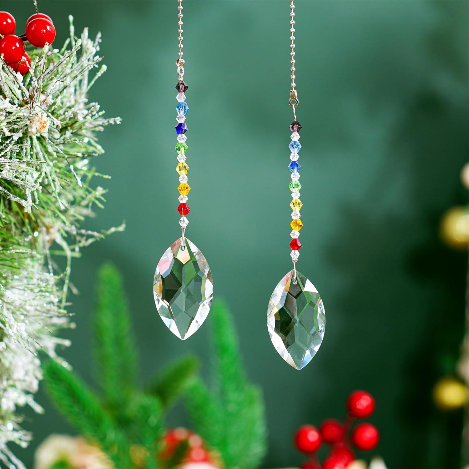 Cadenas de Tirar para Ventilador de Techo H&D 42.7 cm Cristal