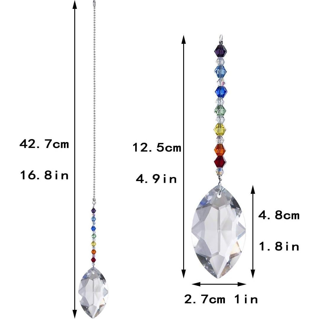 Cadenas de Tirar para Ventilador de Techo H&D 42.7 cm Cristal
