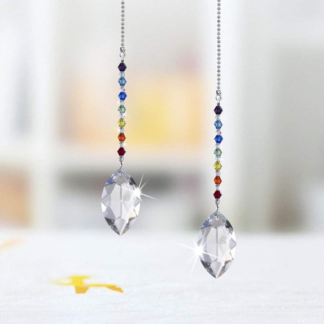 Cadenas de Tirar para Ventilador de Techo H&D 42.7 cm Cristal