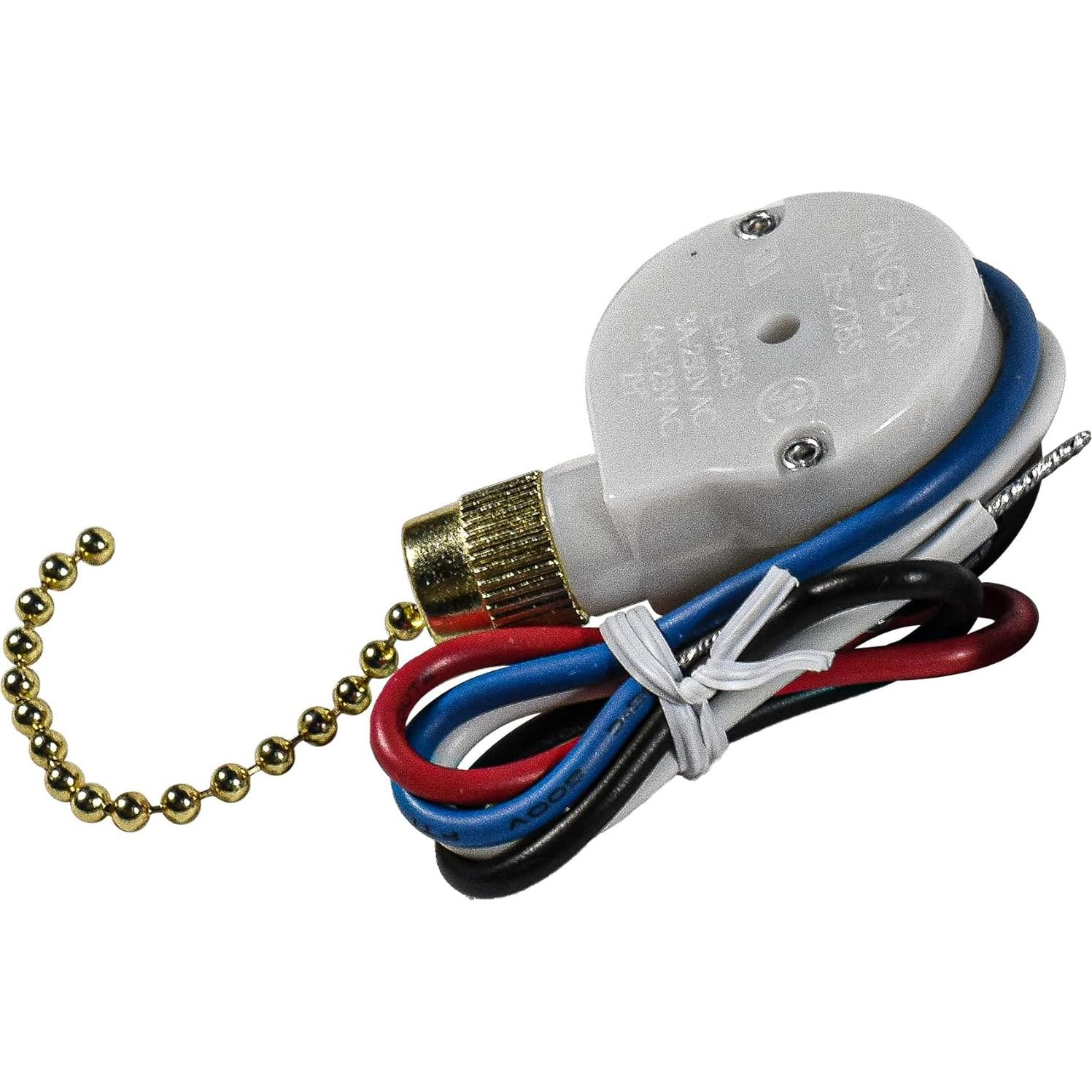 Interruptor de Ventilador de Techo HQRP 3 Velocidades 4 Cables