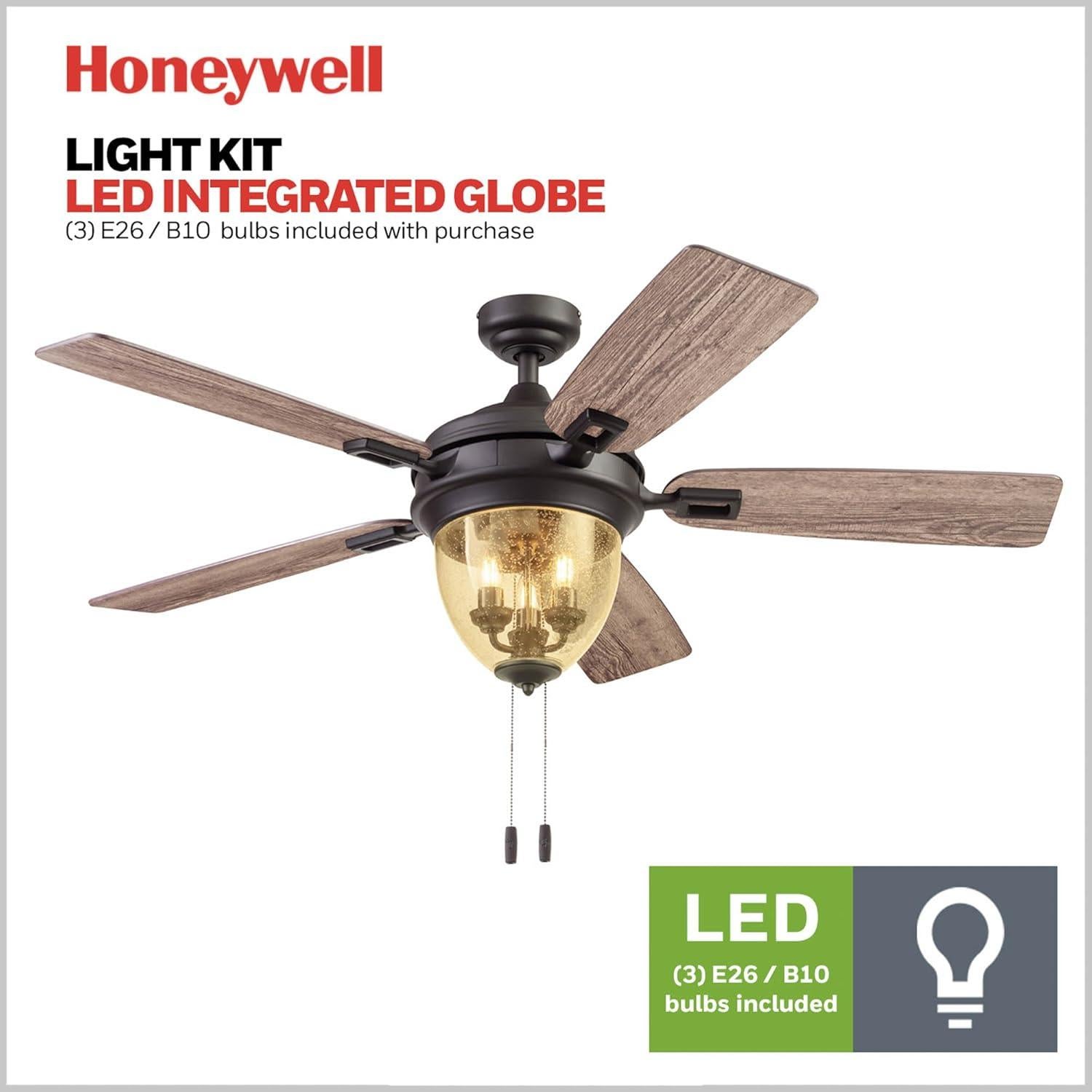 Ventilador de Techo Honeywell Glencrest 52" LED Bronce
