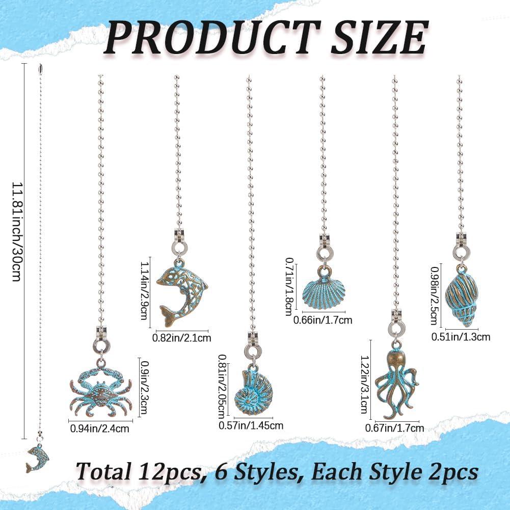 Cadena de Tirar para Ventilador de Techo CRASPIRE 12Pcs Marino